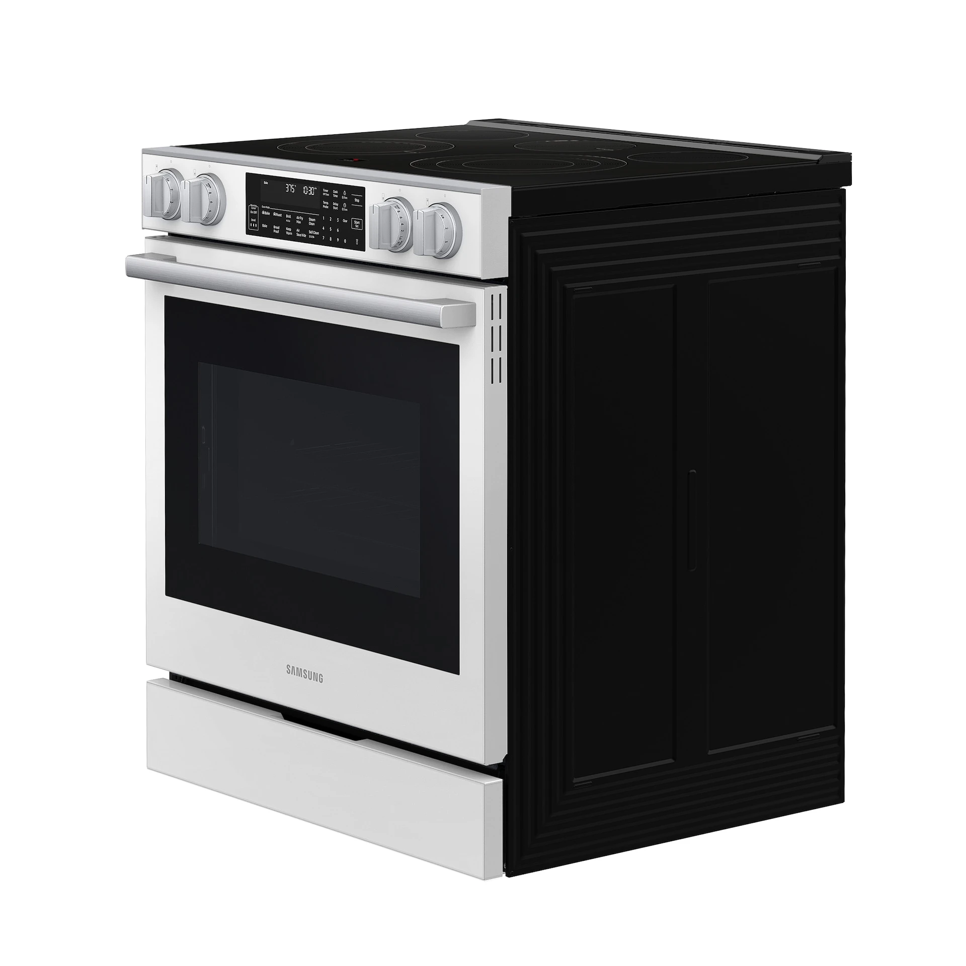 Bespoke Smart Slide-in Electric Range Pro Style Elite Design | Illuminated Knobs Air Fry Max NSE90H63SWAA