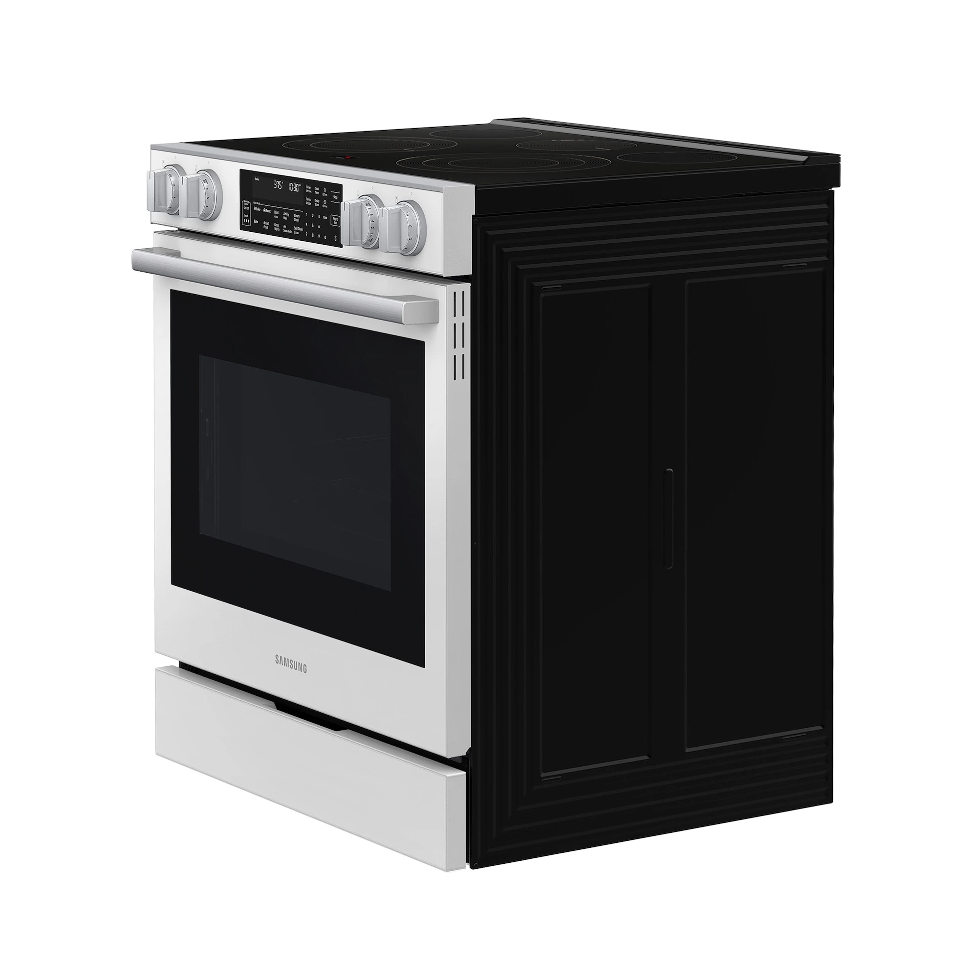 Bespoke Smart Slide-in Electric Range Pro Style Elite Design | Illuminated Knobs Air Fry Max NSE90H63SWAA