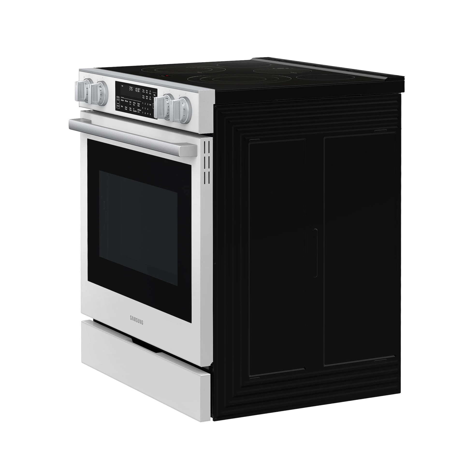 Bespoke Smart Slide-in Electric Range Pro Style Elite Design | Illuminated Knobs Air Fry Max NSE90H63SWAA