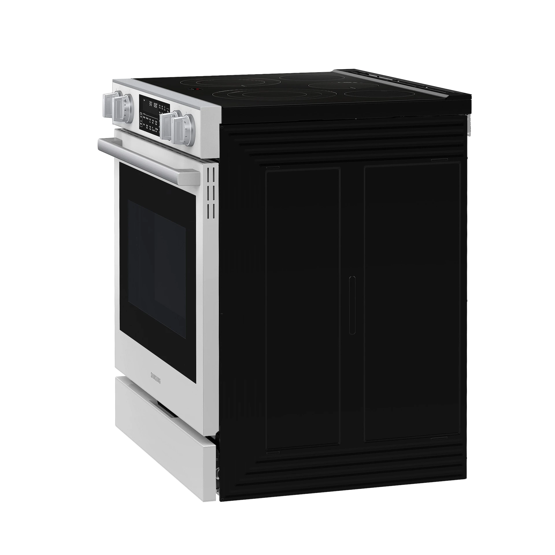 Bespoke Smart Slide-in Electric Range Pro Style Elite Design | Illuminated Knobs Air Fry Max NSE90H63SWAA