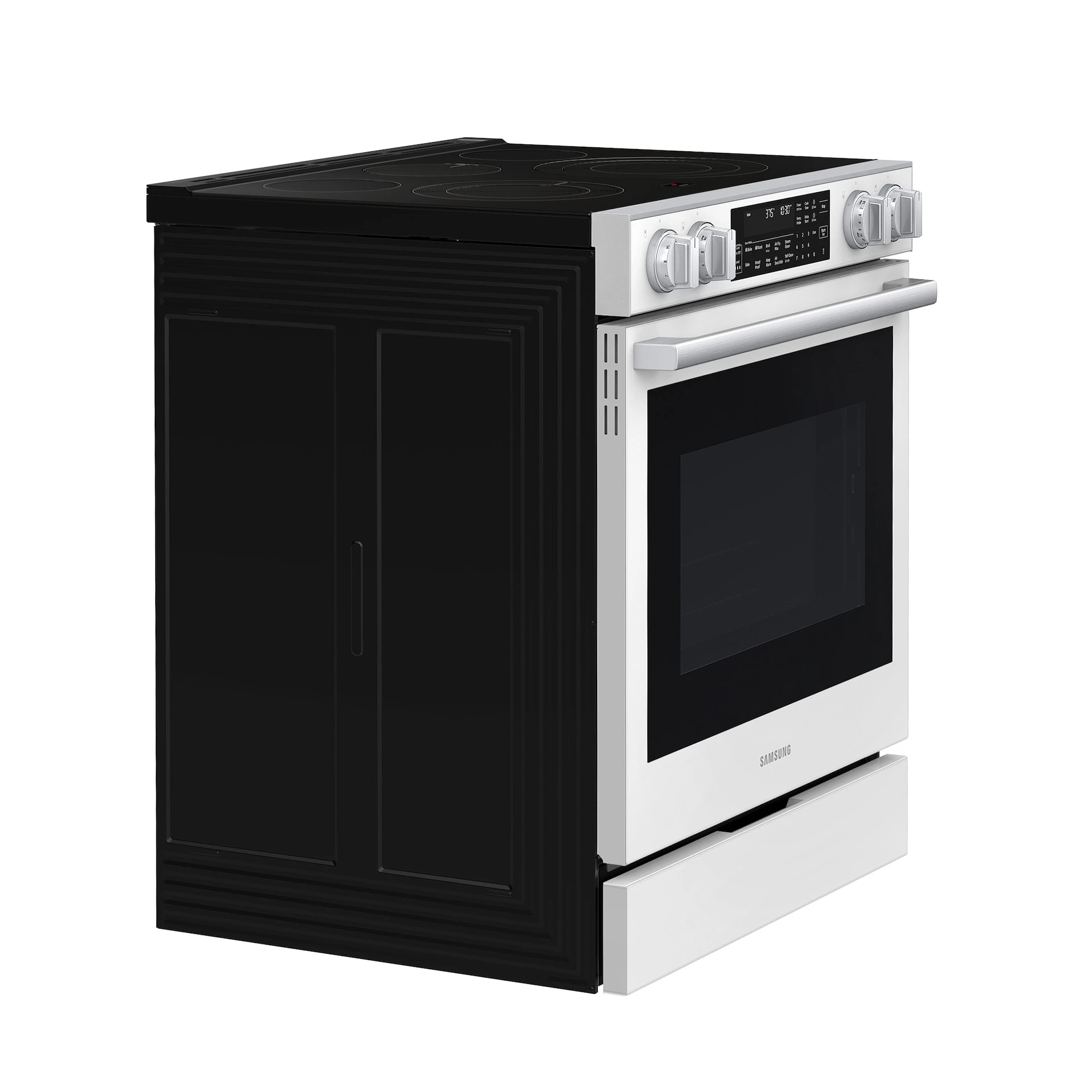 Bespoke Smart Slide-in Electric Range Pro Style Elite Design | Illuminated Knobs Air Fry Max NSE90H63SWAA