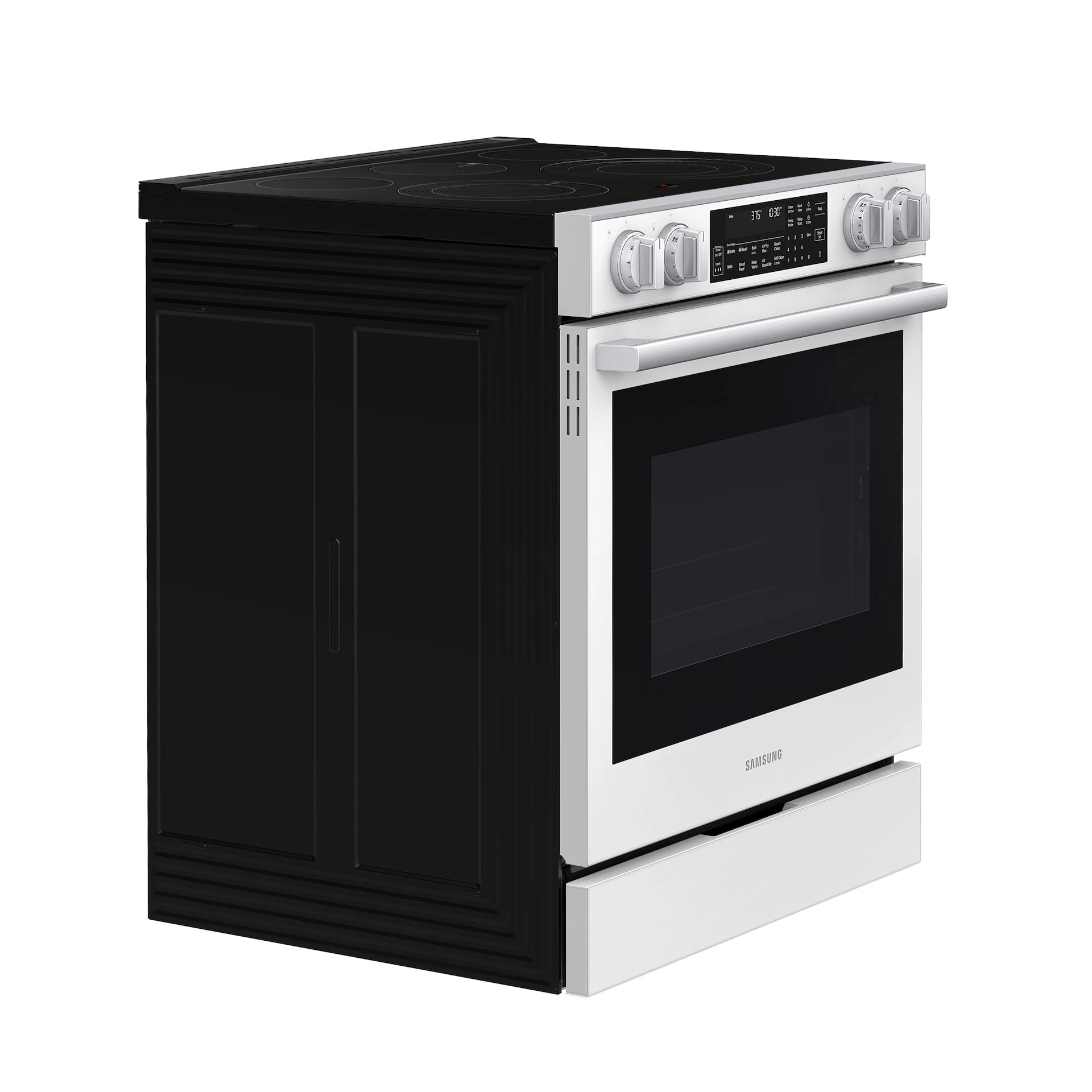 Bespoke Smart Slide-in Electric Range Pro Style Elite Design | Illuminated Knobs Air Fry Max NSE90H63SWAA