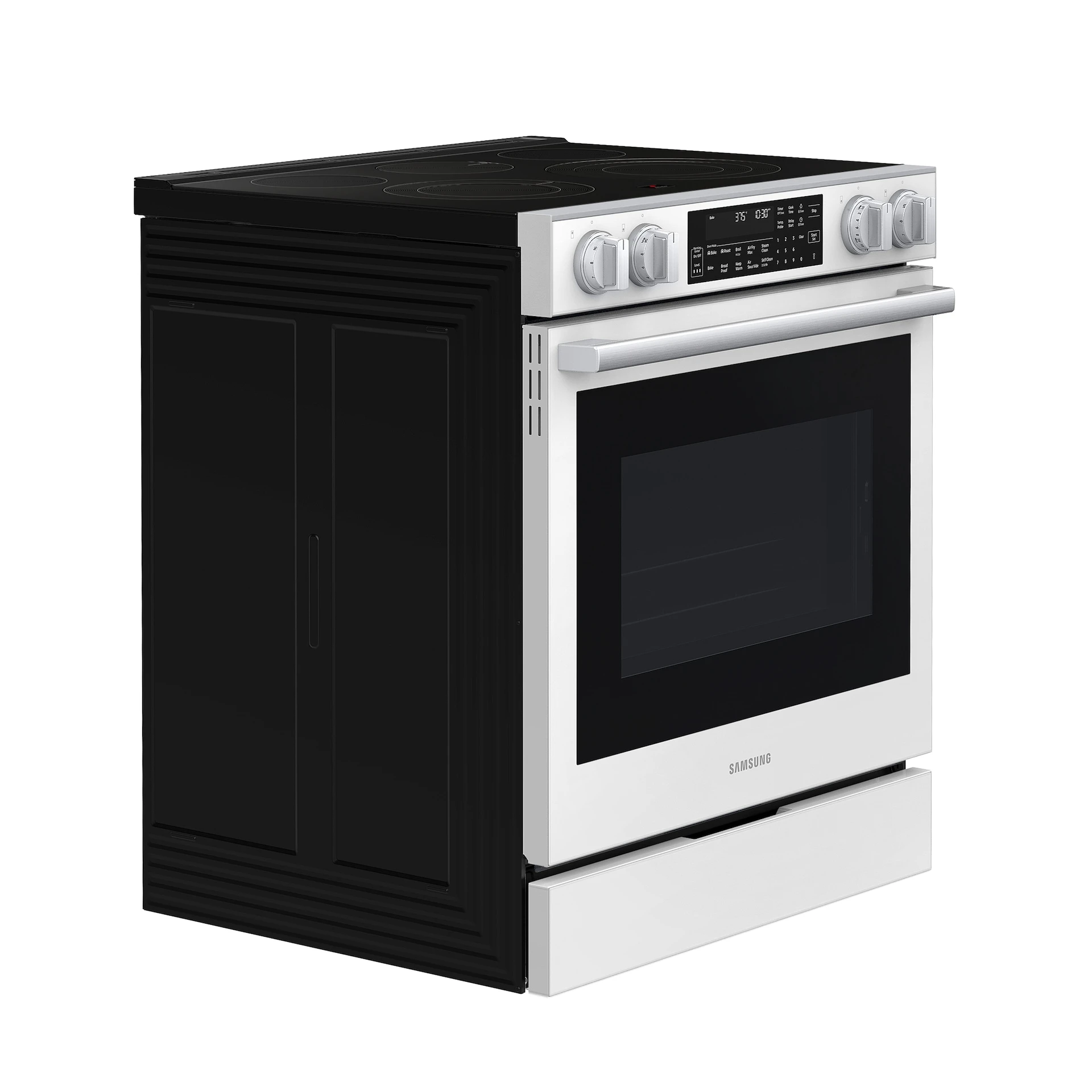 Bespoke Smart Slide-in Electric Range Pro Style Elite Design | Illuminated Knobs Air Fry Max NSE90H63SWAA