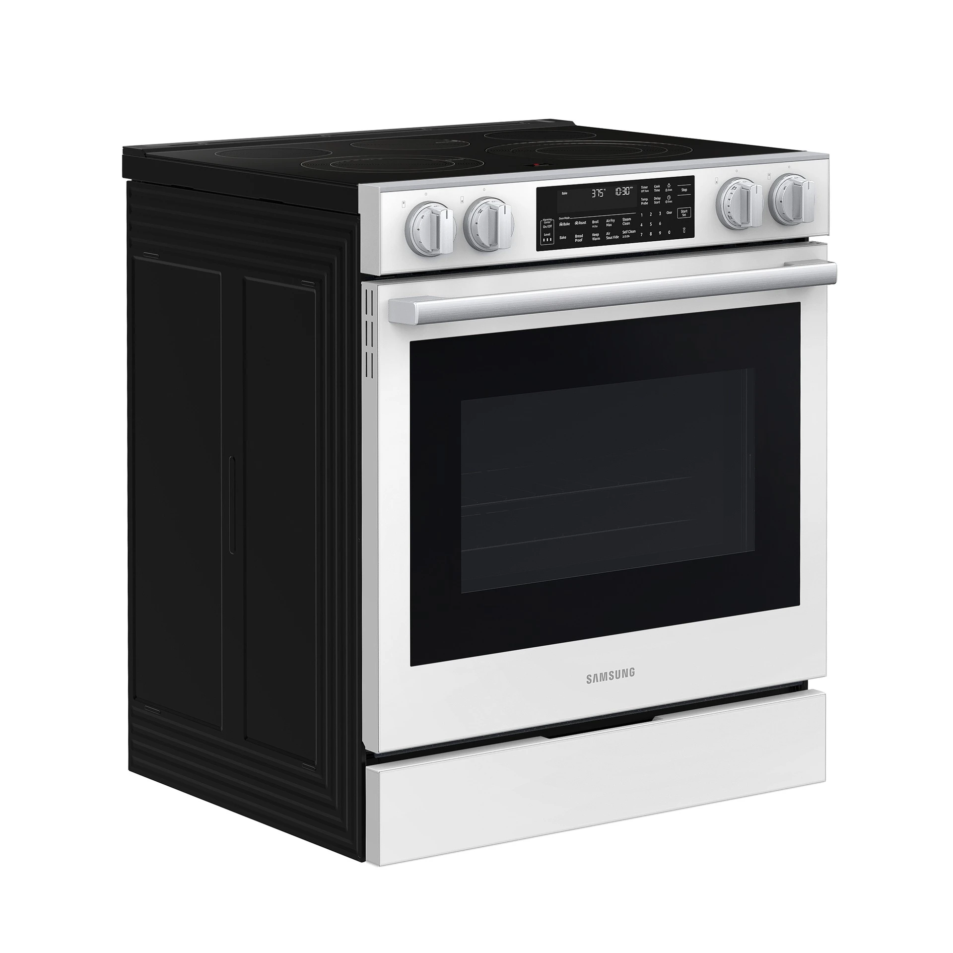 Bespoke Smart Slide-in Electric Range Pro Style Elite Design | Illuminated Knobs Air Fry Max NSE90H63SWAA
