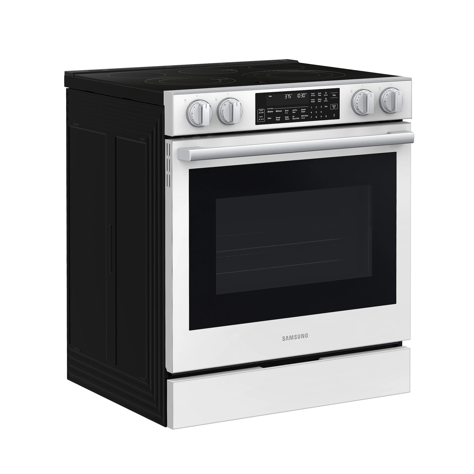 Bespoke Smart Slide-in Electric Range Pro Style Elite Design | Illuminated Knobs Air Fry Max NSE90H63SWAA