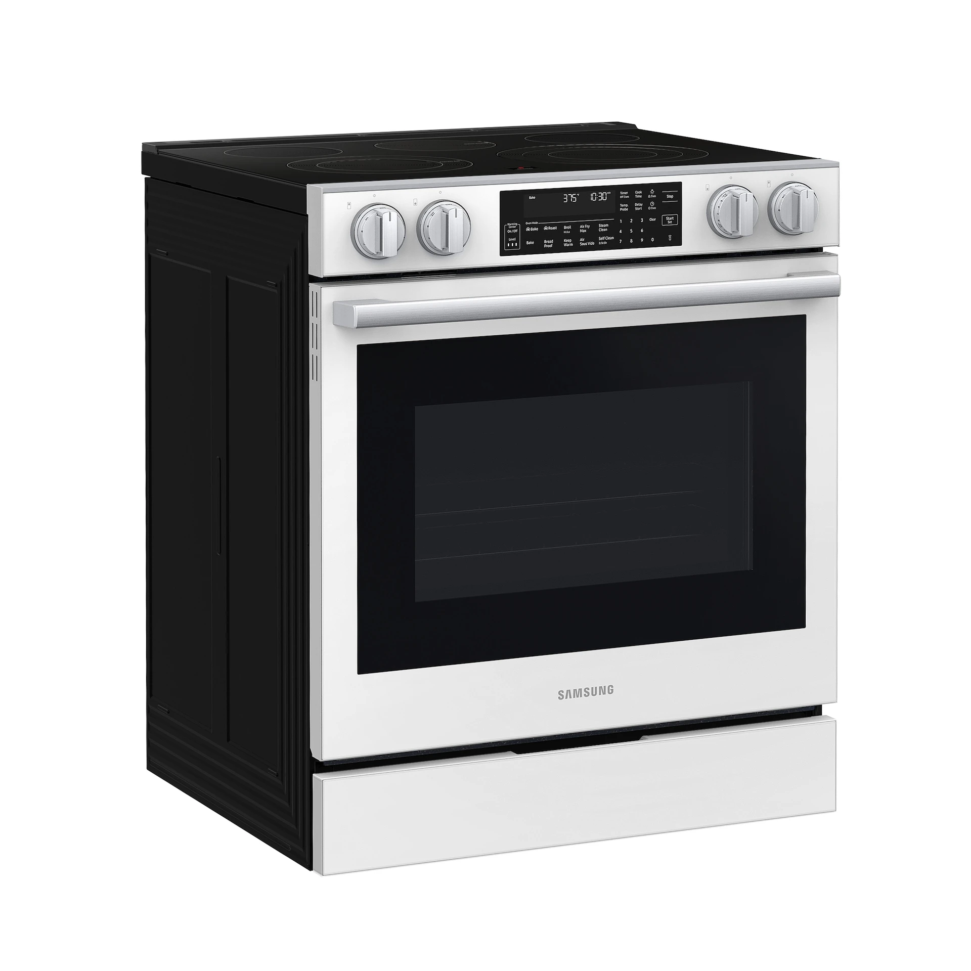 Bespoke Smart Slide-in Electric Range Pro Style Elite Design | Illuminated Knobs Air Fry Max NSE90H63SWAA