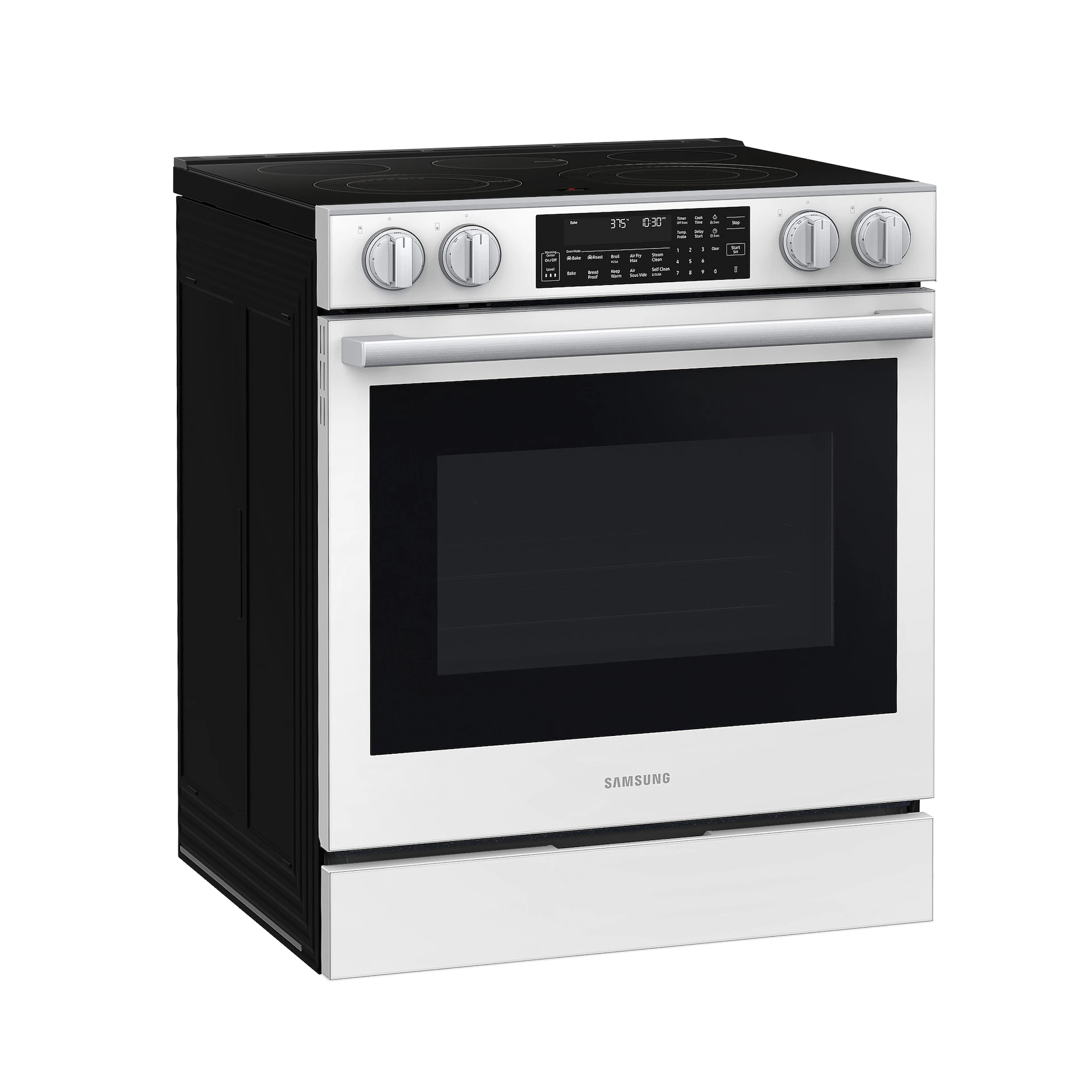 Bespoke Smart Slide-in Electric Range Pro Style Elite Design | Illuminated Knobs Air Fry Max NSE90H63SWAA