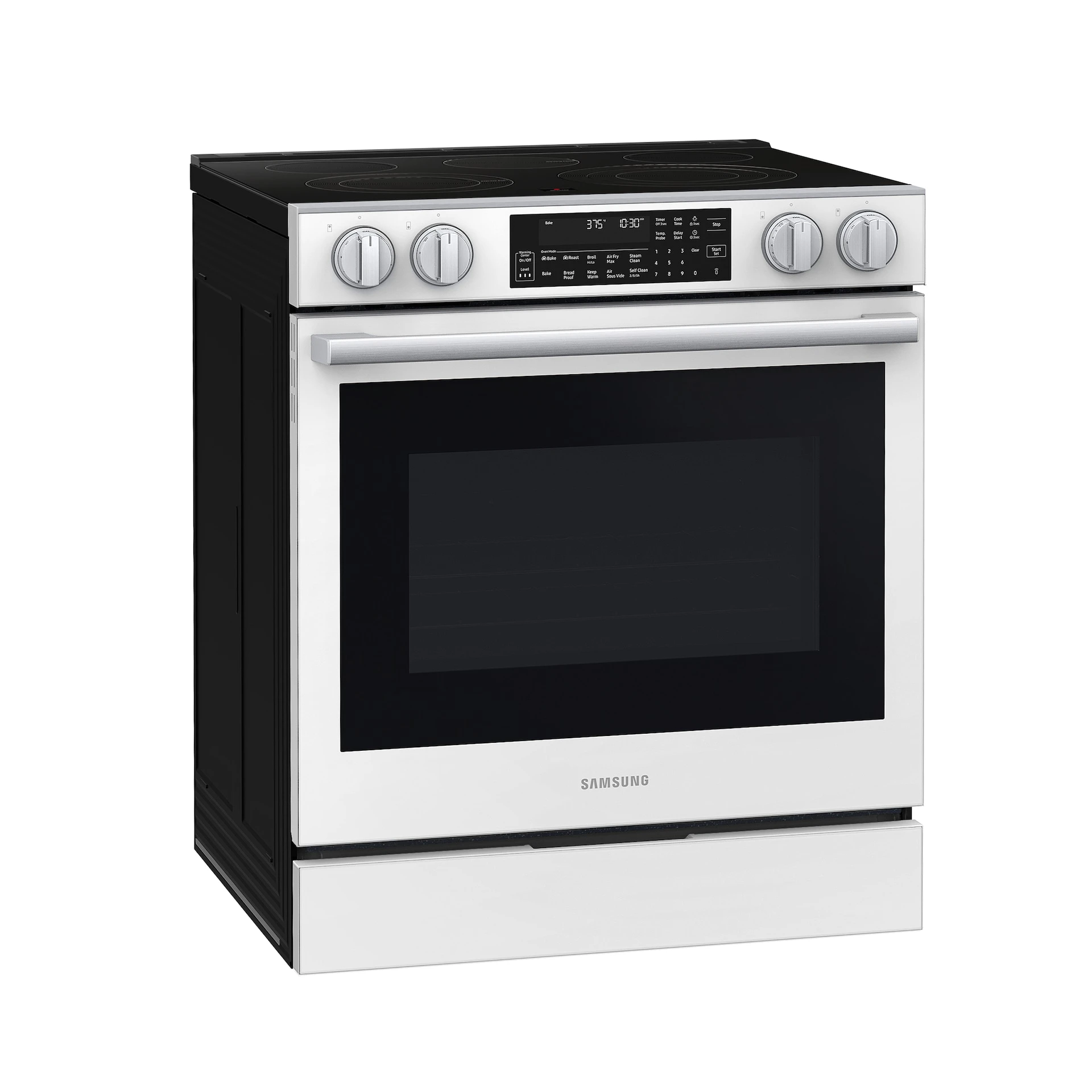 Bespoke Smart Slide-in Electric Range Pro Style Elite Design | Illuminated Knobs Air Fry Max NSE90H63SWAA