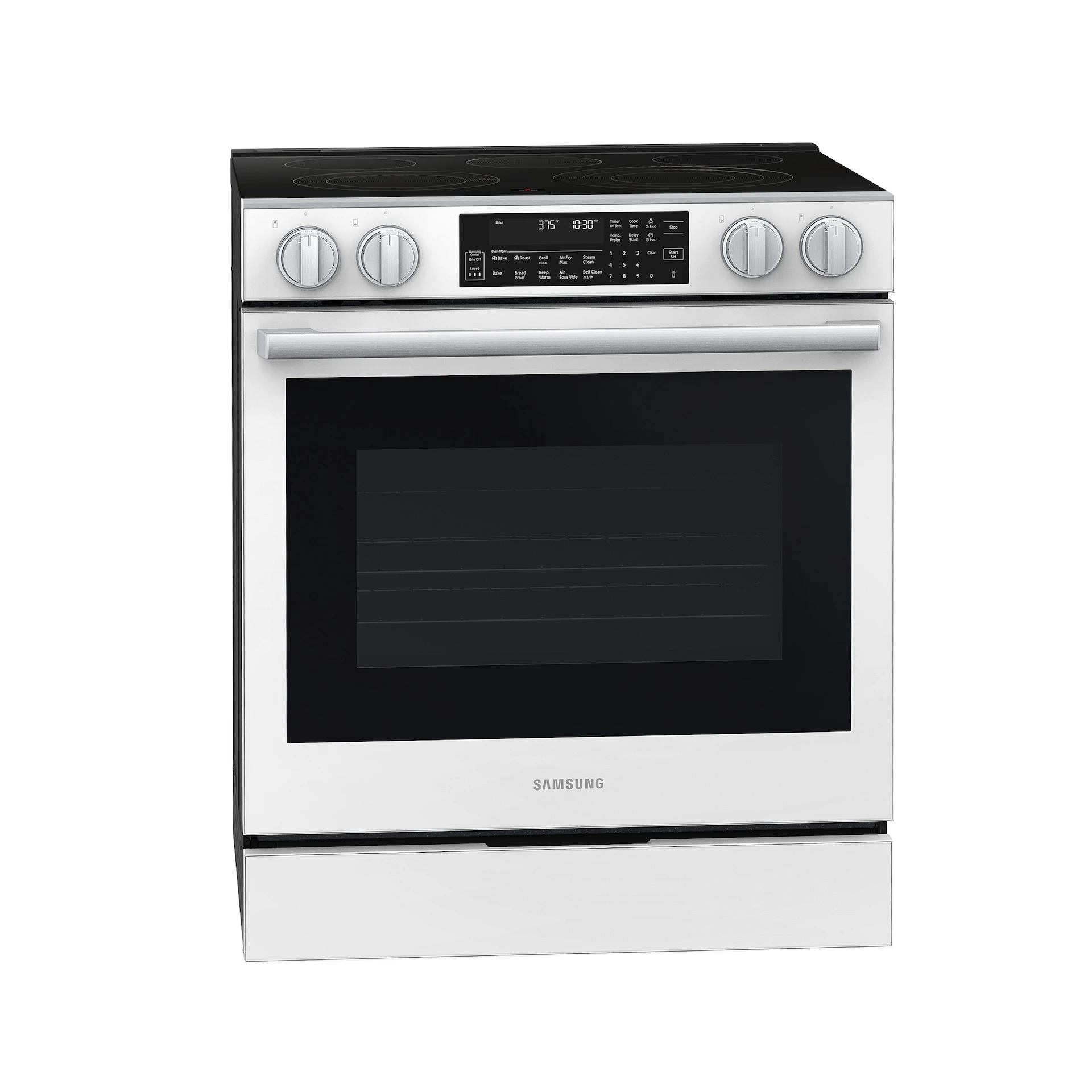 Bespoke Smart Slide-in Electric Range Pro Style Elite Design | Illuminated Knobs Air Fry Max NSE90H63SWAA