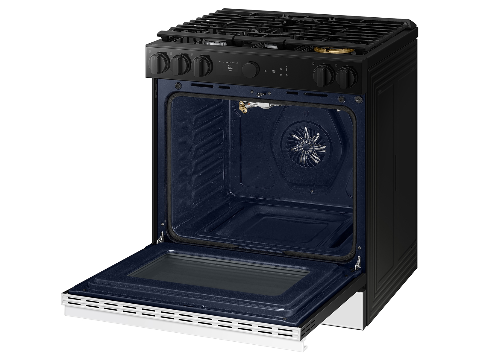 Bespoke 6.0 cu. ft. Smart Slide-In Gas Range with Smart Oven Camera Illuminated Precision Knobs in White Glass NSG6DB870012AA