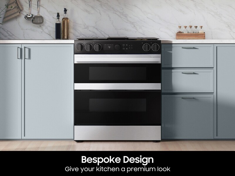 Bespoke Slide-in Gas Range Flex Duo™ | Illuminated Precision Knobs 6.3 cu.ft. NSG6DG8550SRAA