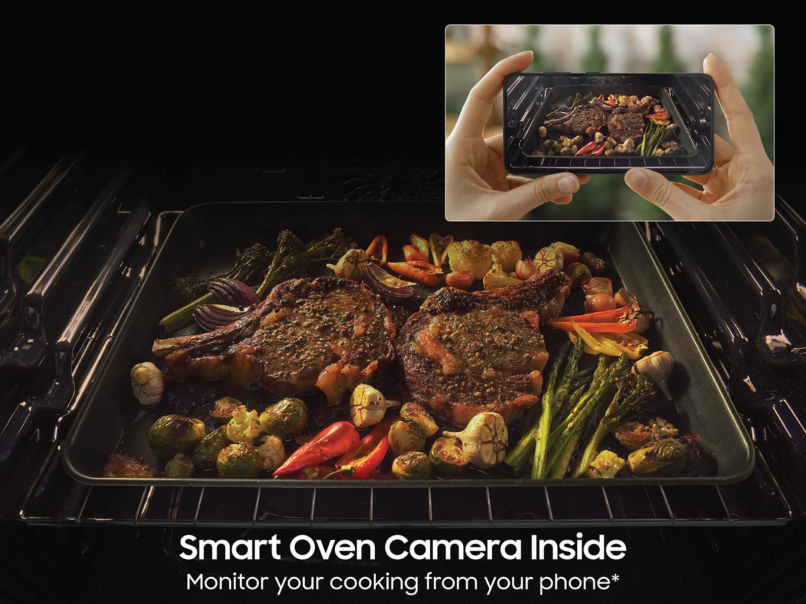 Bespoke Slide-in Gas Range Smart Oven Camera | Illuminated Precision Knobs 6.3 cu.ft. NSG6DG8700SRAA