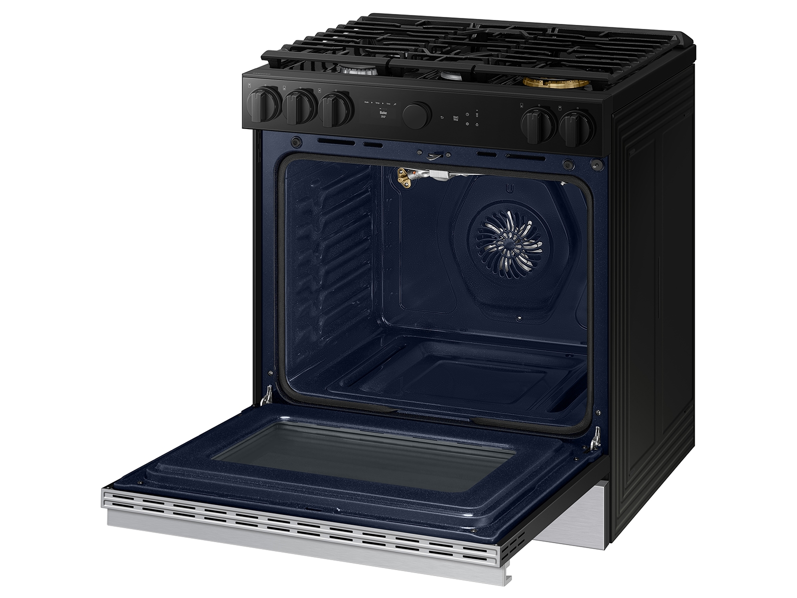Bespoke Slide-in Gas Range Smart Oven Camera | Illuminated Precision Knobs 6.3 cu.ft. NSG6DG8700SRAA