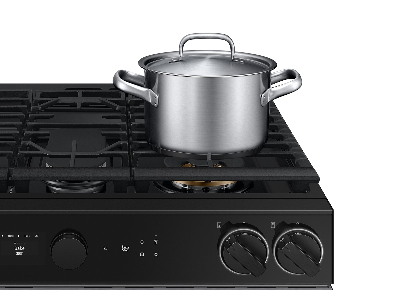 Bespoke Slide-in Gas Range Smart Oven Camera | Illuminated Precision Knobs 6.3 cu.ft. NSG6DG8700SRAA