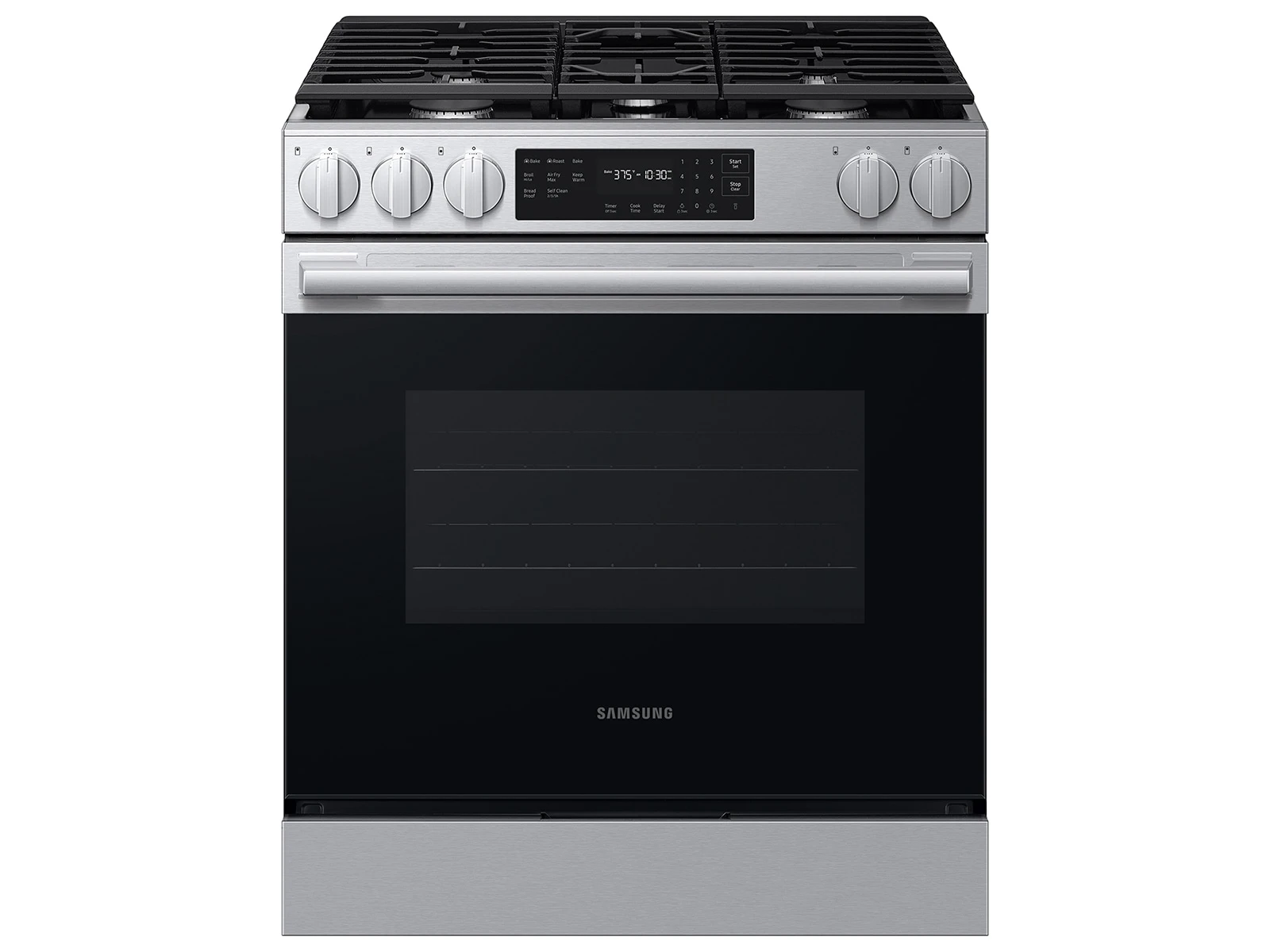 Bespoke Smart Slide-in Gas Range Pro Style Design | Air Fry Max Precision Knobs NSG70H60SRAA