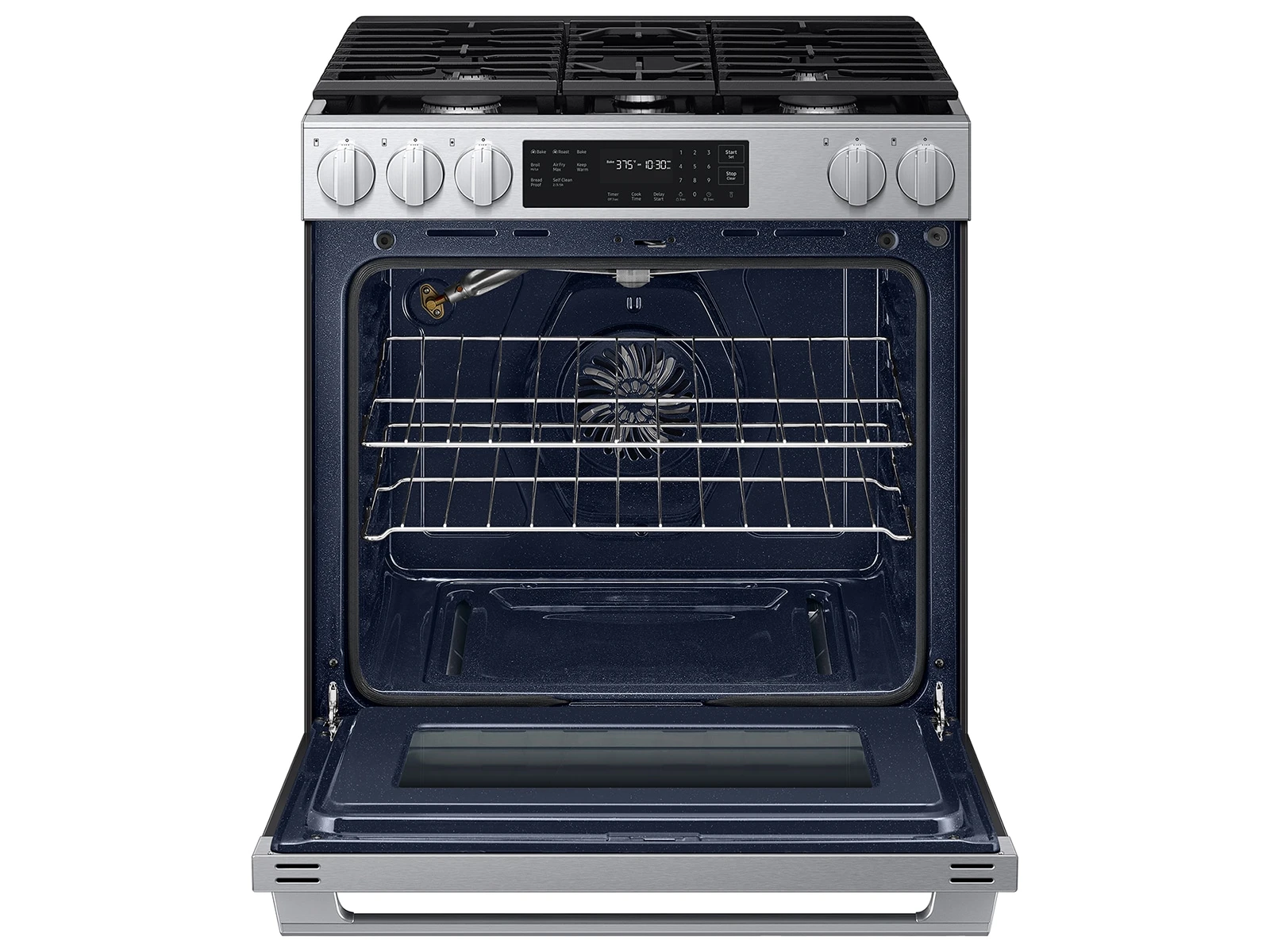 Bespoke Smart Slide-in Gas Range Pro Style Design | Air Fry Max Precision Knobs NSG70H60SRAA