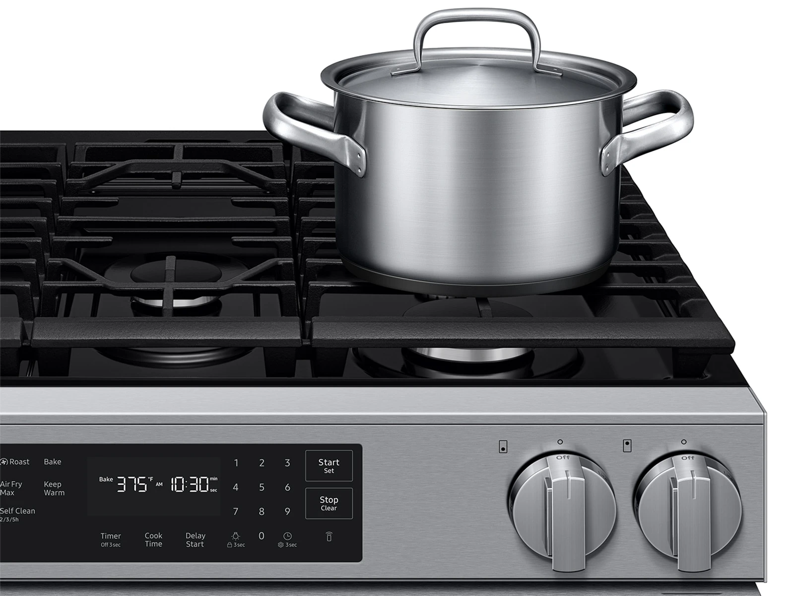 Bespoke Smart Slide-in Gas Range Pro Style Design | Air Fry Max Precision Knobs NSG70H60SRAA