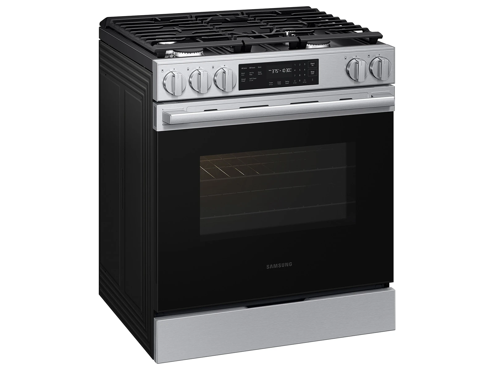 Bespoke Smart Slide-in Gas Range Pro Style Design | Air Fry Max Precision Knobs NSG70H60SRAA