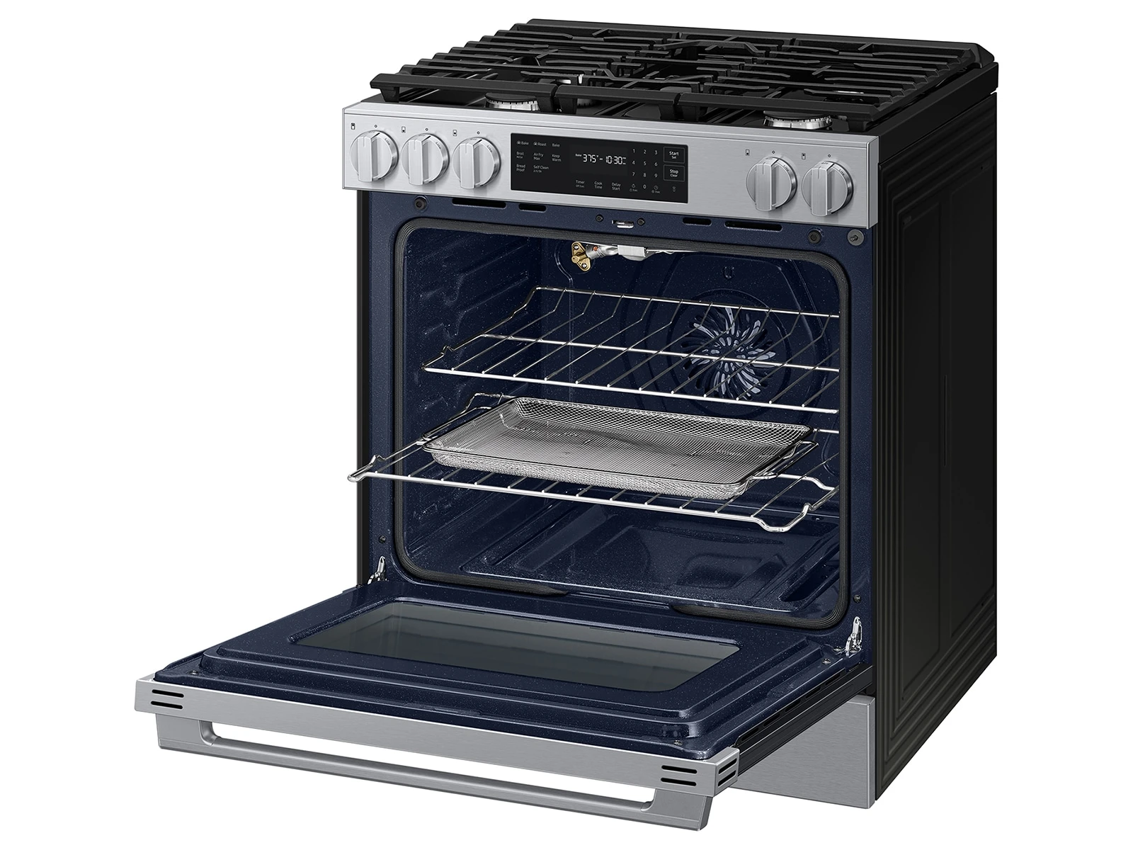 Bespoke Smart Slide-in Gas Range Pro Style Design | Air Fry Max Precision Knobs NSG70H60SRAA