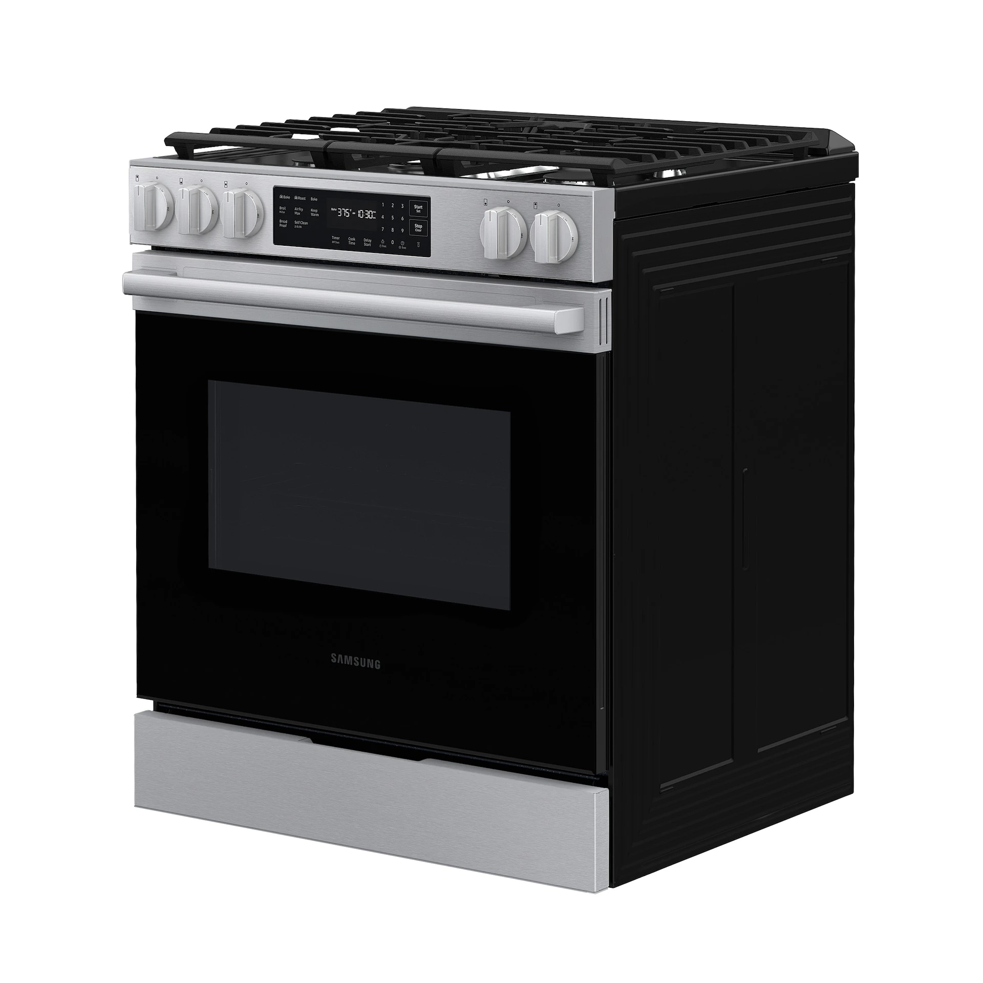 Bespoke Smart Slide-in Gas Range Pro Style Design | Air Fry Max Precision Knobs NSG70H60SRAA
