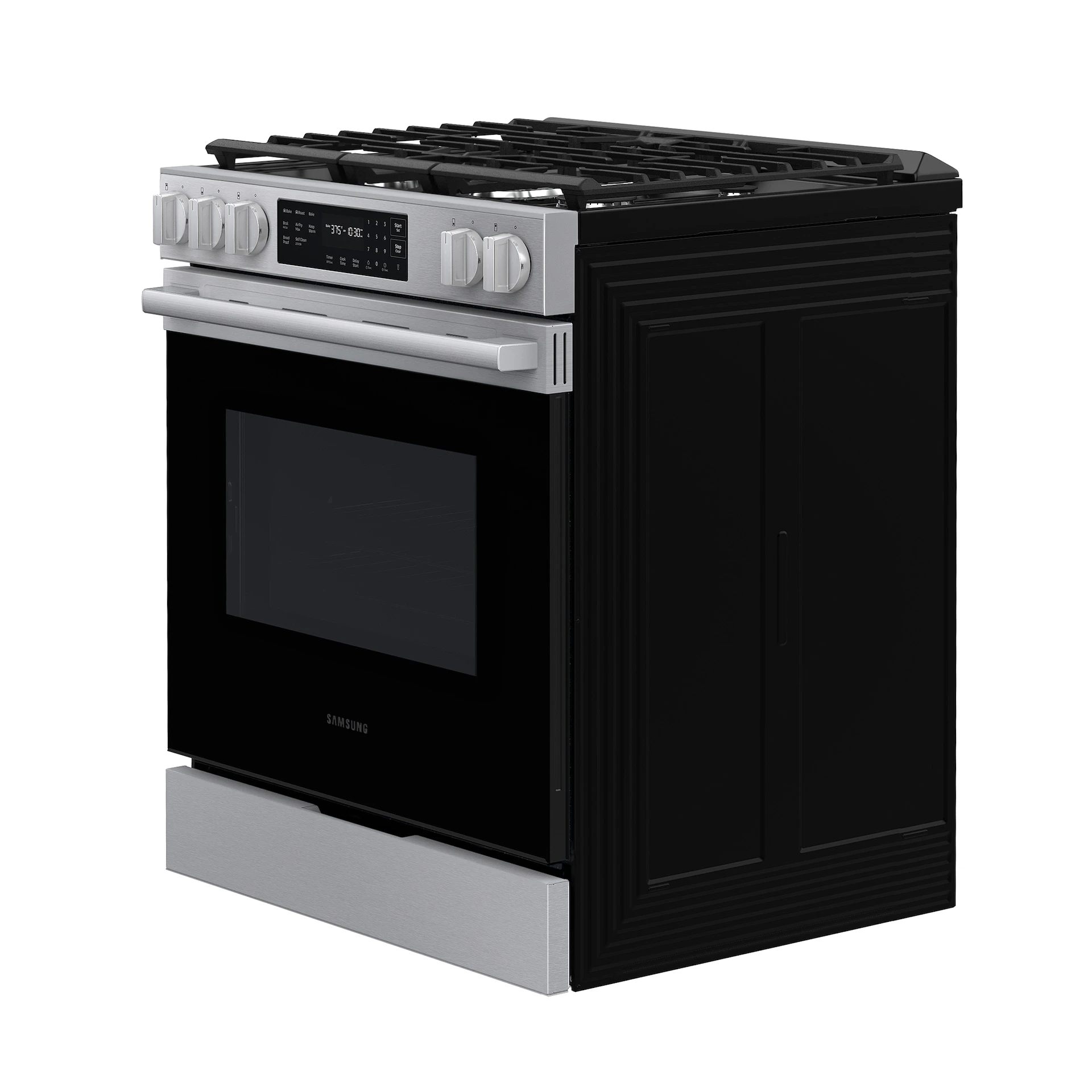 Bespoke Smart Slide-in Gas Range Pro Style Design | Air Fry Max Precision Knobs NSG70H60SRAA