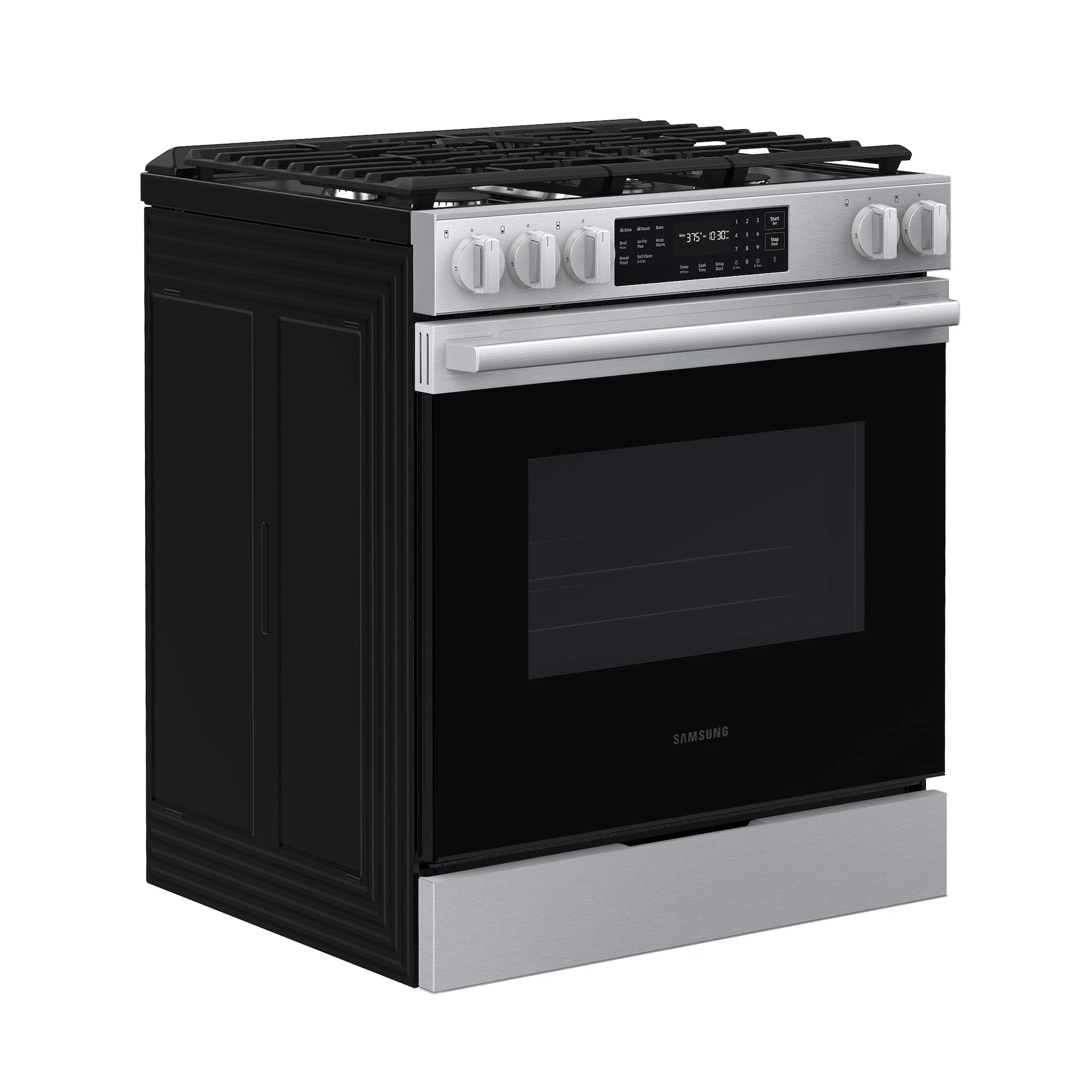 Bespoke Smart Slide-in Gas Range Pro Style Design | Air Fry Max Precision Knobs NSG70H60SRAA