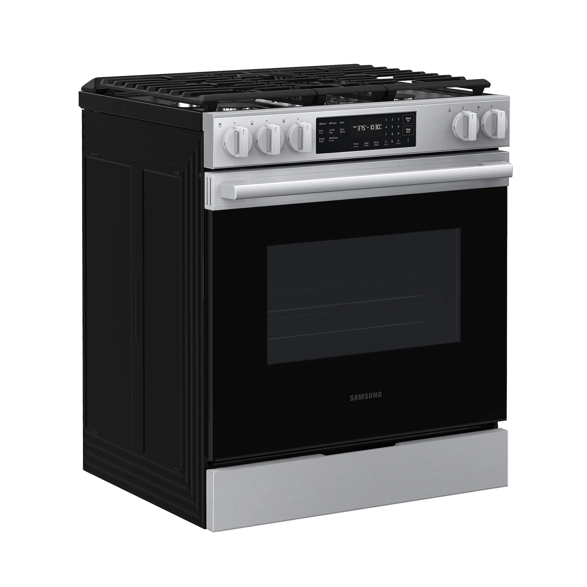 Bespoke Smart Slide-in Gas Range Pro Style Design | Air Fry Max Precision Knobs NSG70H60SRAA