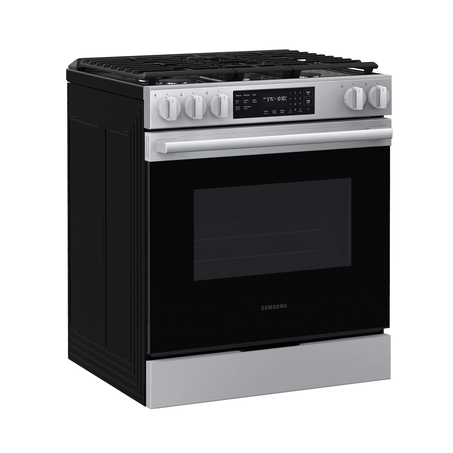 Bespoke Smart Slide-in Gas Range Pro Style Design | Air Fry Max Precision Knobs NSG70H60SRAA