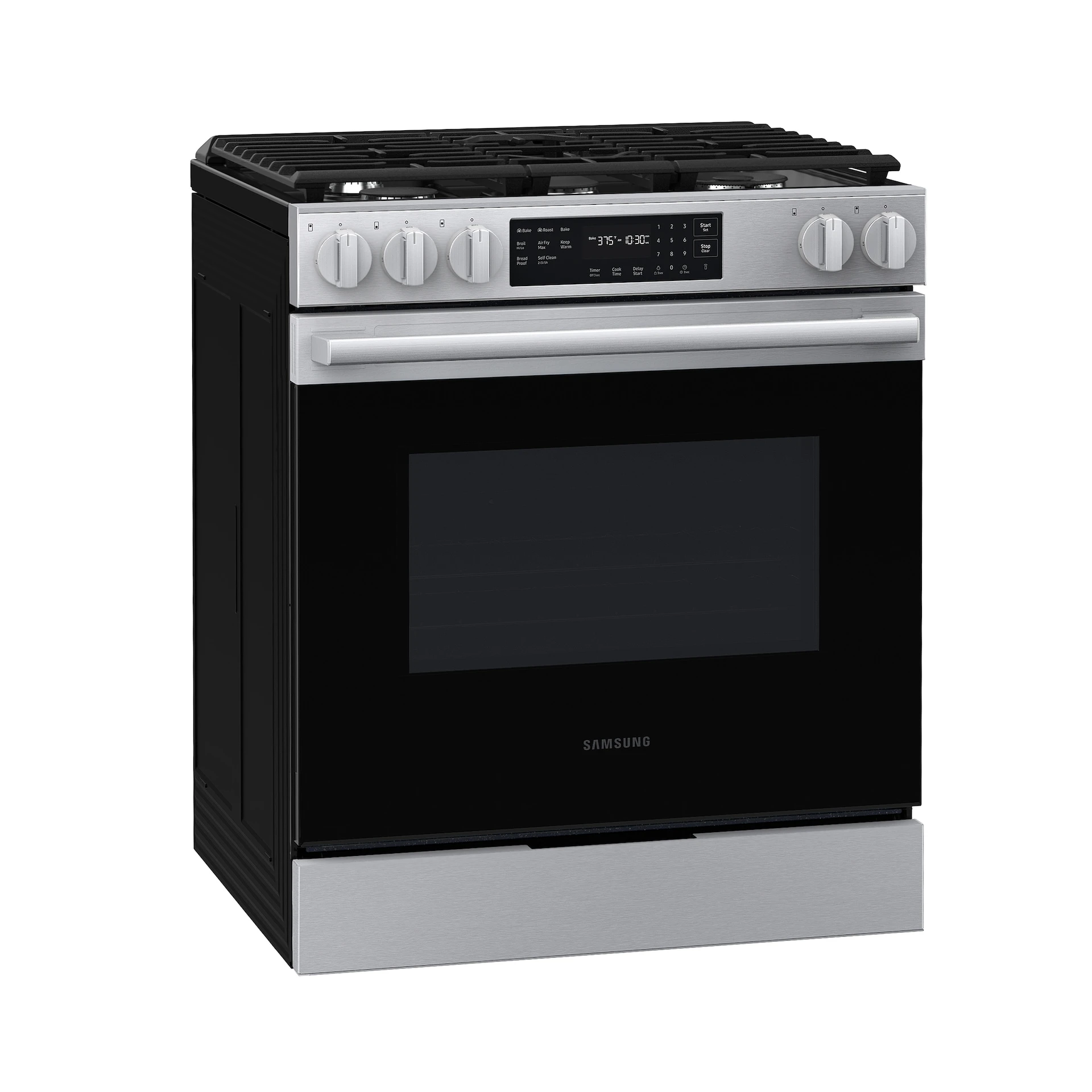 Bespoke Smart Slide-in Gas Range Pro Style Design | Air Fry Max Precision Knobs NSG70H60SRAA