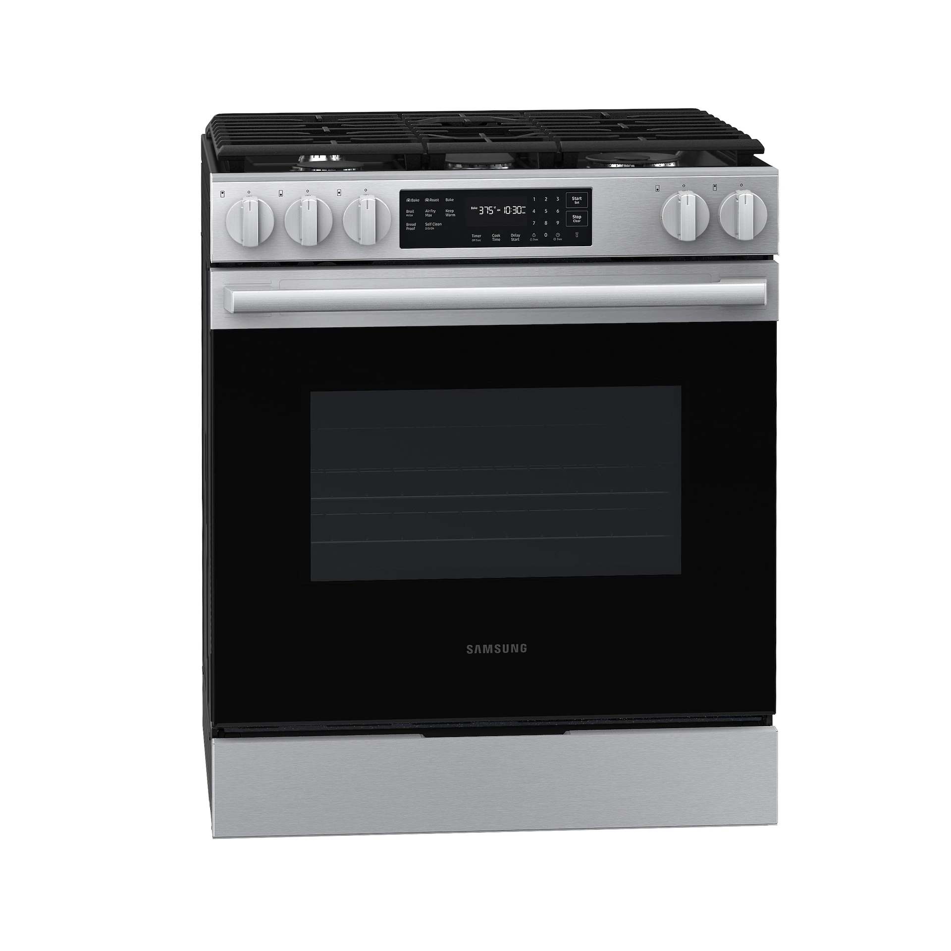 Bespoke Smart Slide-in Gas Range Pro Style Design | Air Fry Max Precision Knobs NSG70H60SRAA