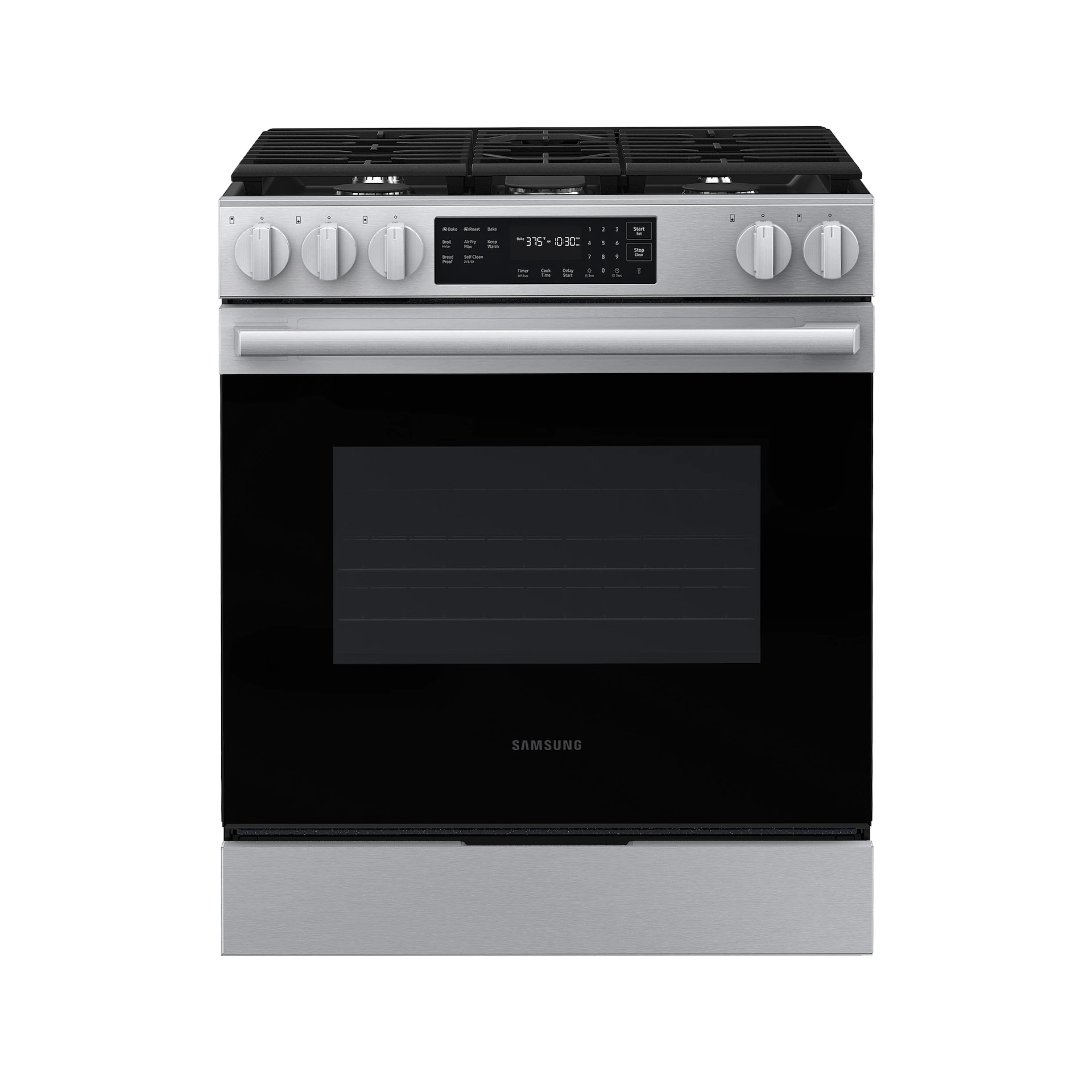 Bespoke Smart Slide-in Gas Range Pro Style Design | Air Fry Max Precision Knobs NSG70H60SRAA