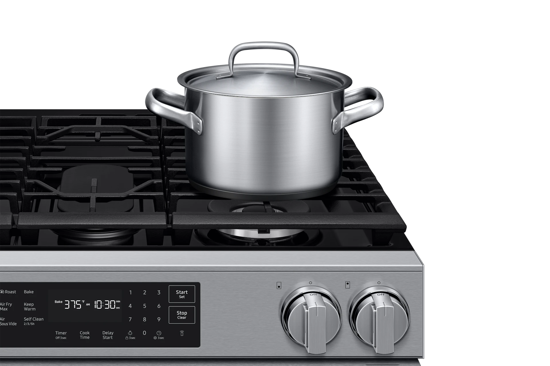 Bespoke Smart Slide-in Gas Range Pro Style Design | Air Fry Max True Convection NSG80H60SRAA