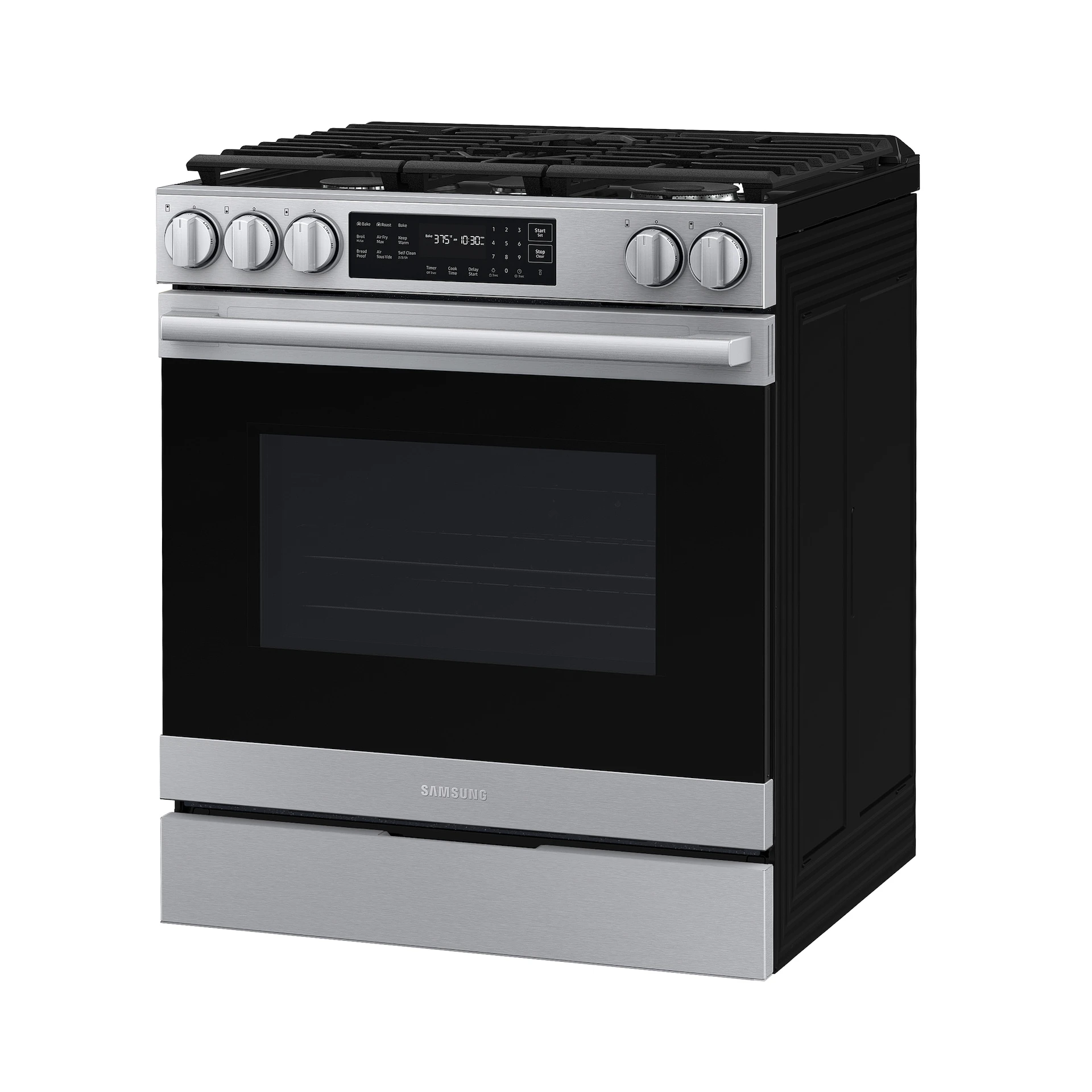Bespoke Smart Slide-in Gas Range Pro Style Design | Air Fry Max True Convection NSG80H60SRAA