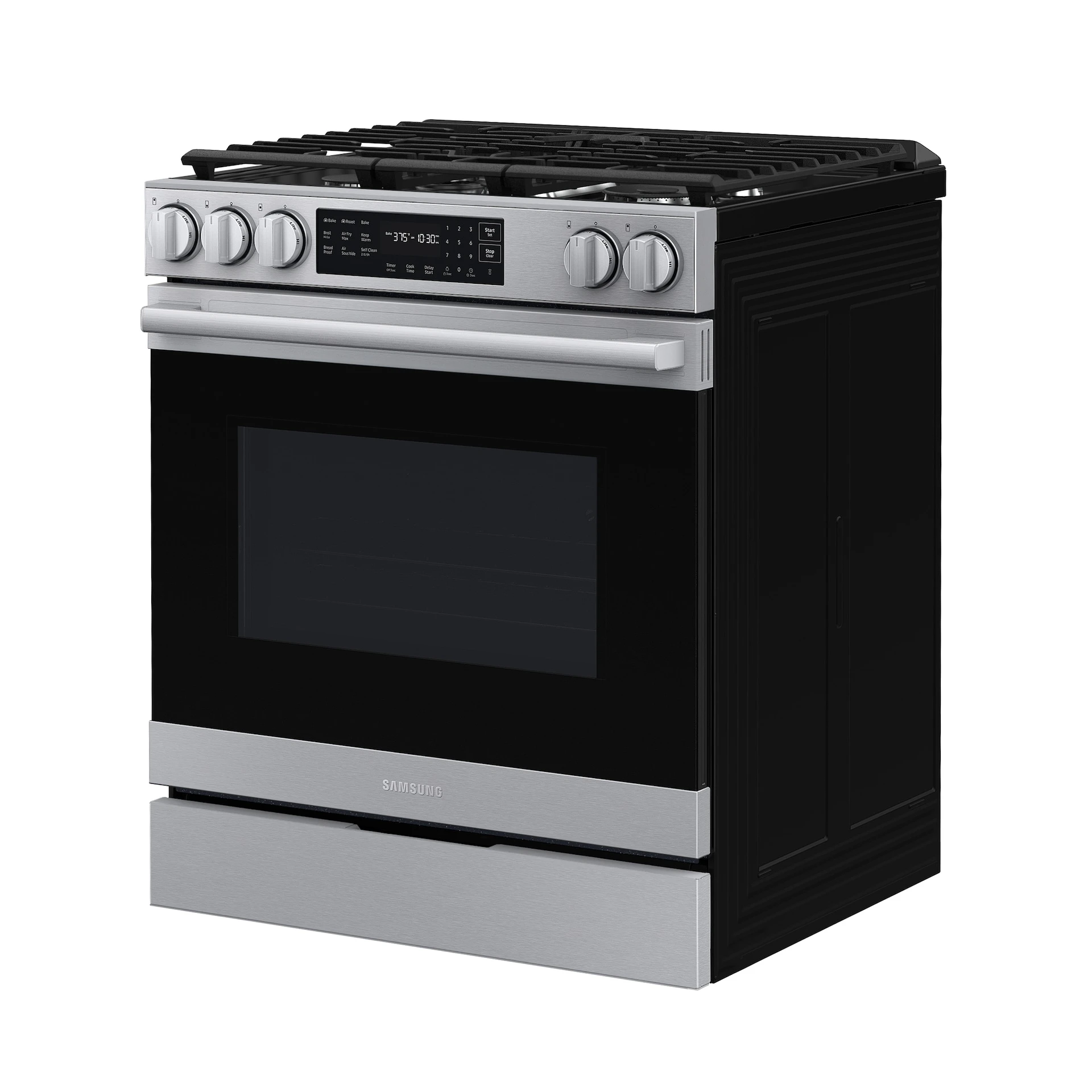 Bespoke Smart Slide-in Gas Range Pro Style Design | Air Fry Max True Convection NSG80H60SRAA