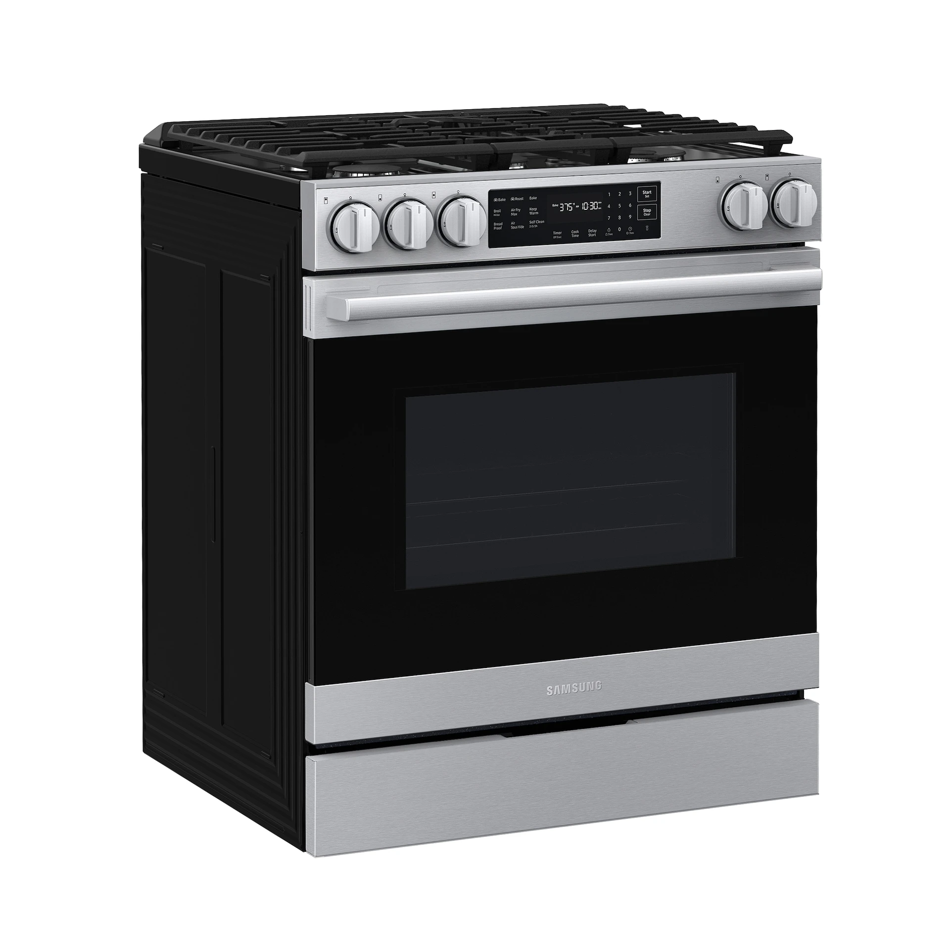 Bespoke Smart Slide-in Gas Range Pro Style Design | Air Fry Max True Convection NSG80H60SRAA