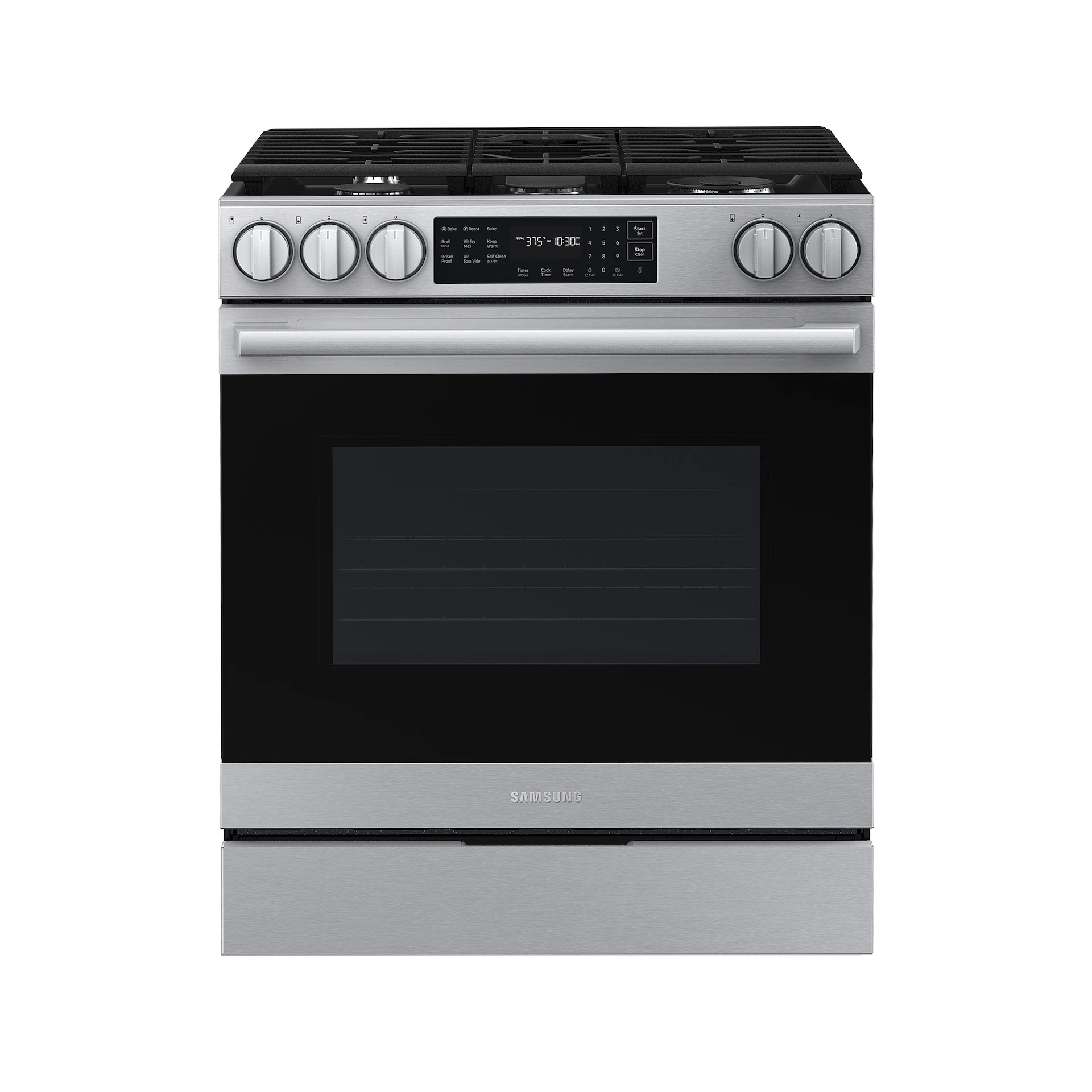 Bespoke Smart Slide-in Gas Range Pro Style Design | Air Fry Max True Convection NSG80H60SRAA