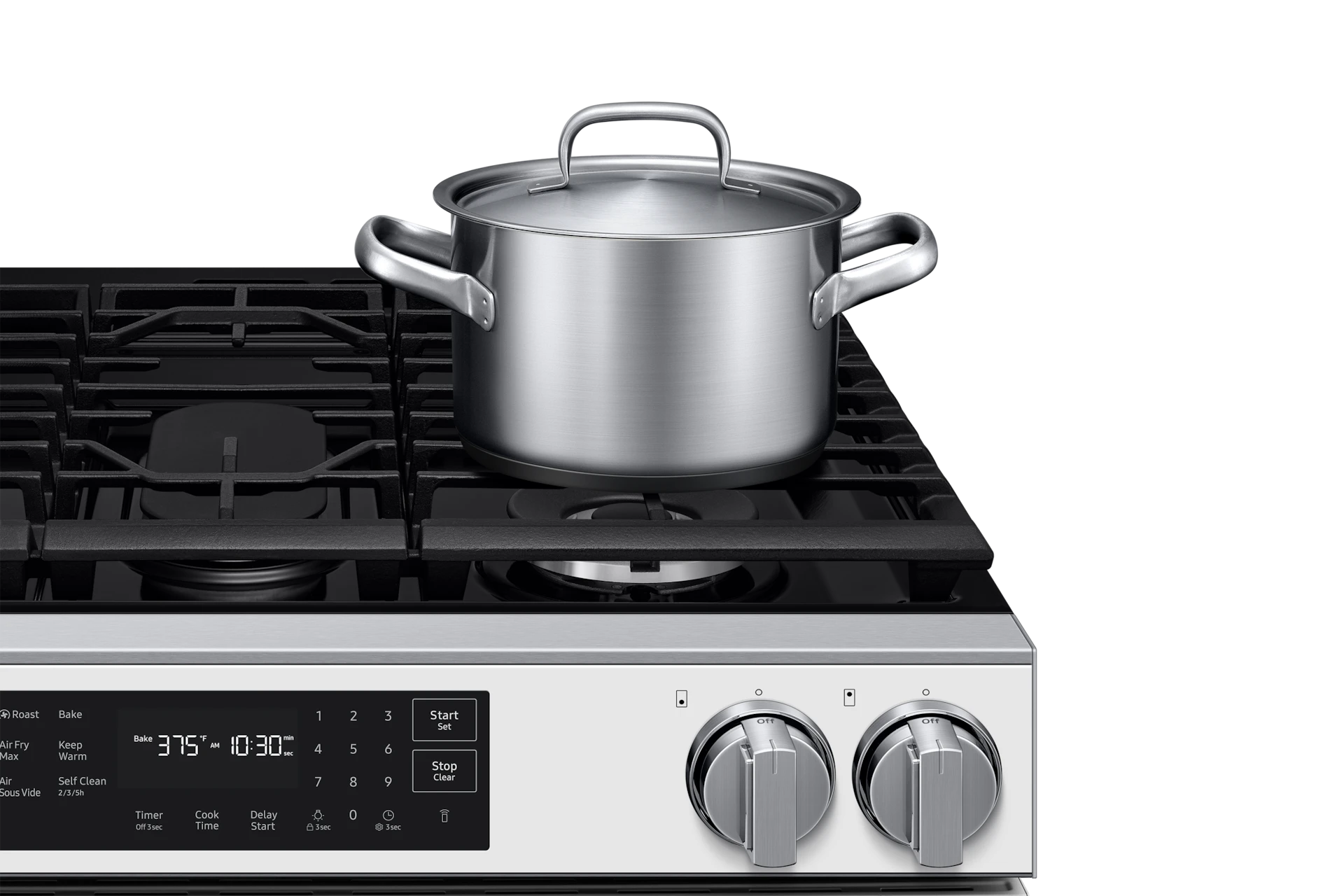 Bespoke Smart Slide-in Gas Range Pro Style Design | Air Fry Max True Convection NSG80H60SWAA