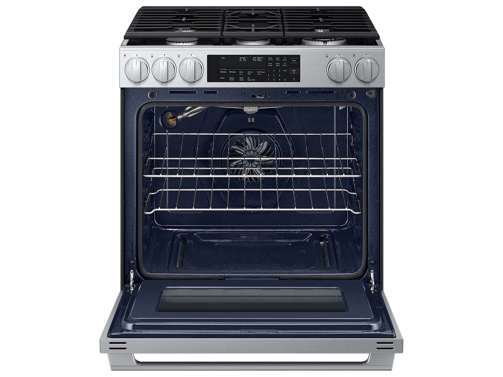 Bespoke Smart Slide-in Gas Range Pro Style Elite Design | Illuminated Knobs | Air Fry Max NSG90H60SRAA