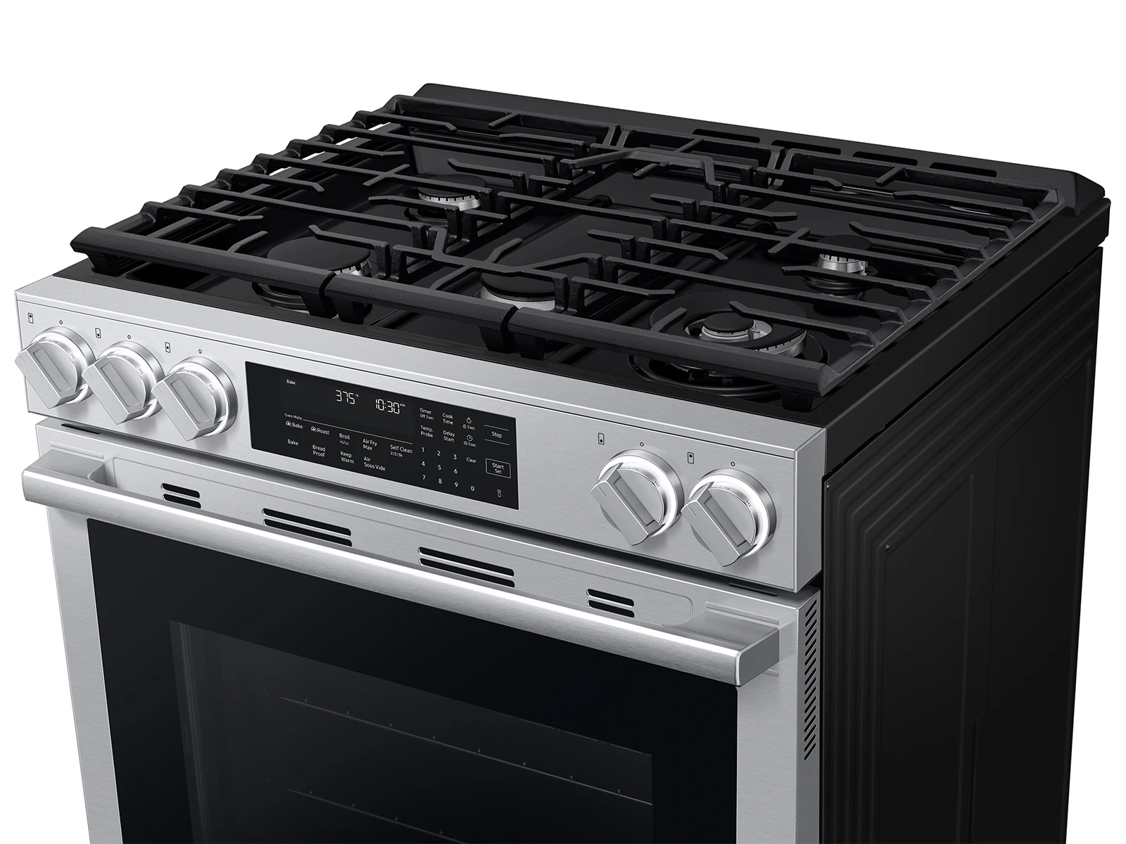 Bespoke Smart Slide-in Gas Range Pro Style Elite Design | Illuminated Knobs | Air Fry Max NSG90H60SRAA