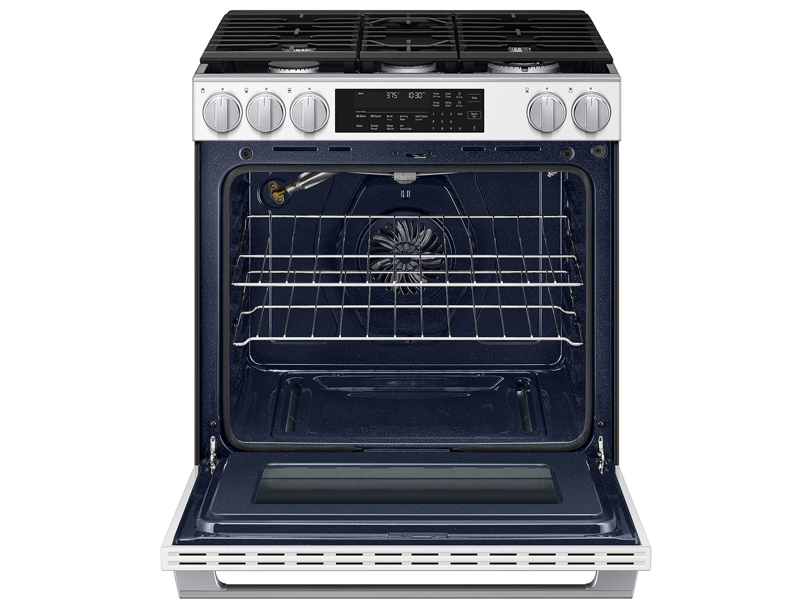 Bespoke Smart Slide-in Gas Range Pro Style Elite Design | Illuminated Knobs | Air Fry Max NSG90H60SWAA
