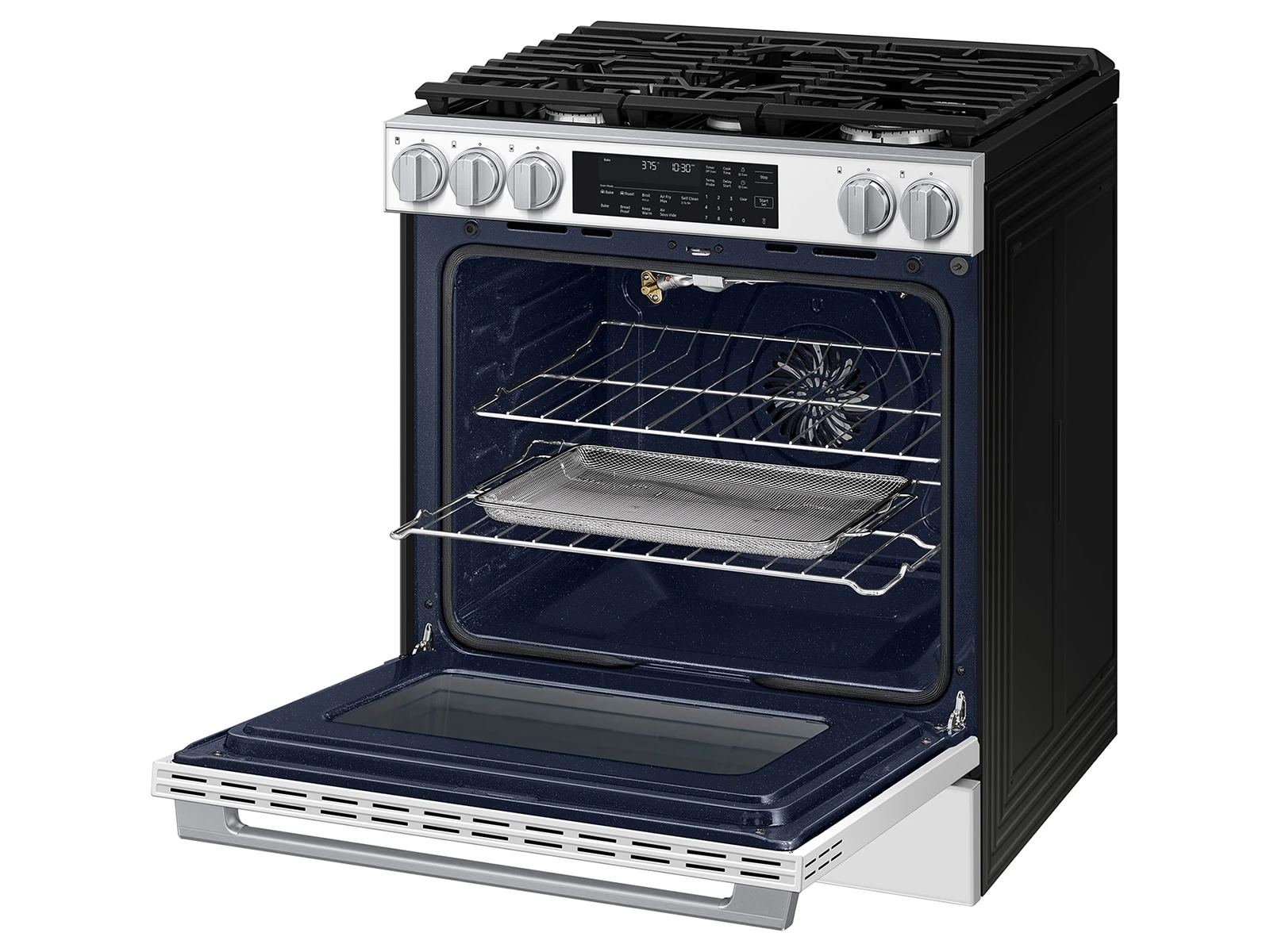 Bespoke Smart Slide-in Gas Range Pro Style Elite Design | Illuminated Knobs | Air Fry Max NSG90H60SWAA