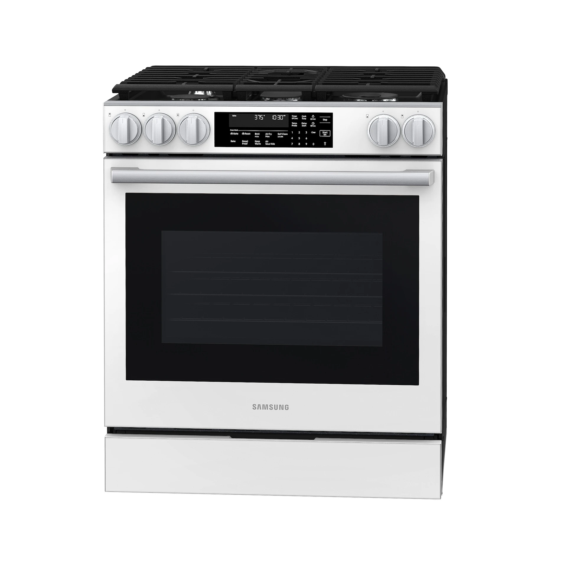 Bespoke Smart Slide-in Gas Range Pro Style Elite Design | Illuminated Knobs | Air Fry Max NSG90H60SWAA