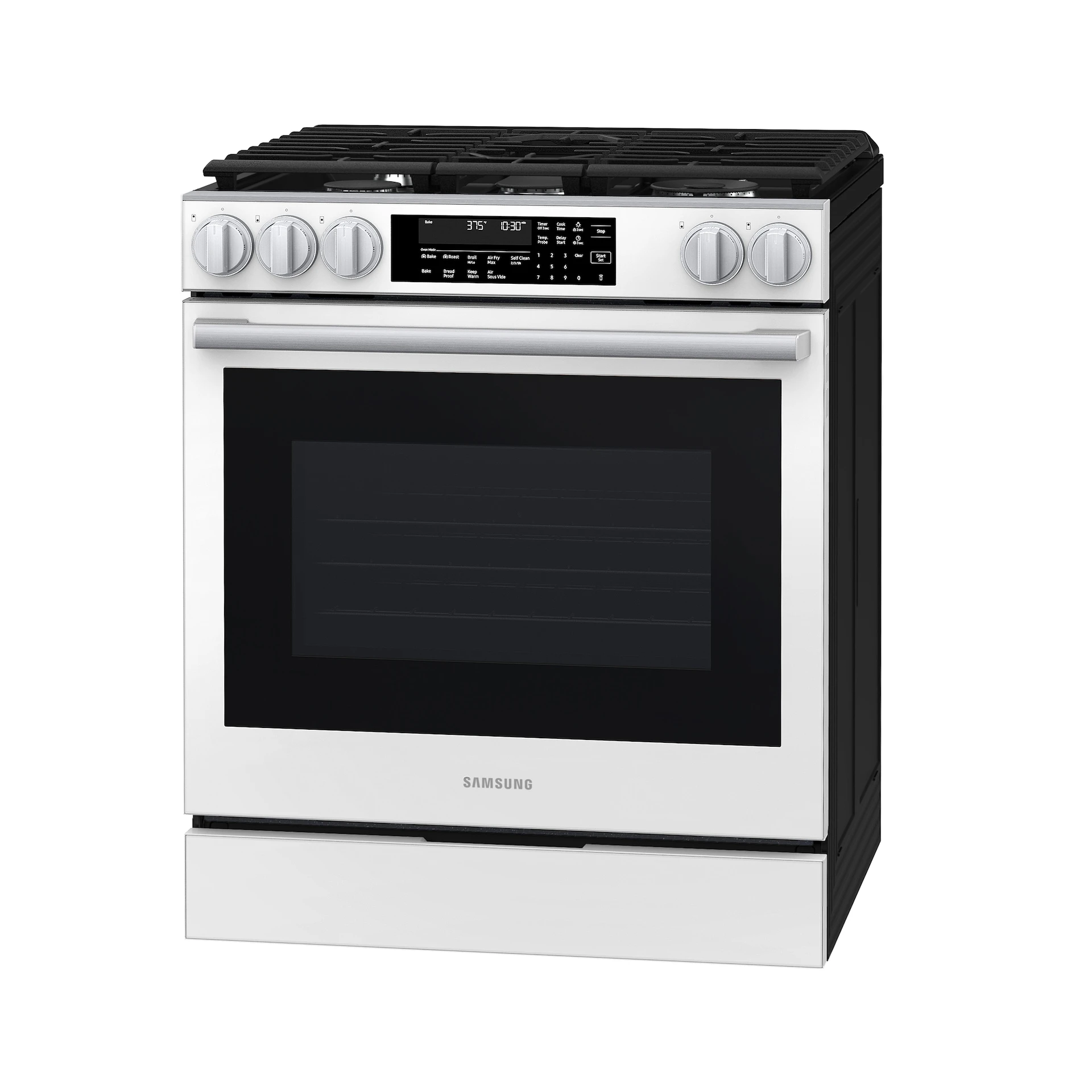 Bespoke Smart Slide-in Gas Range Pro Style Elite Design | Illuminated Knobs | Air Fry Max NSG90H60SWAA