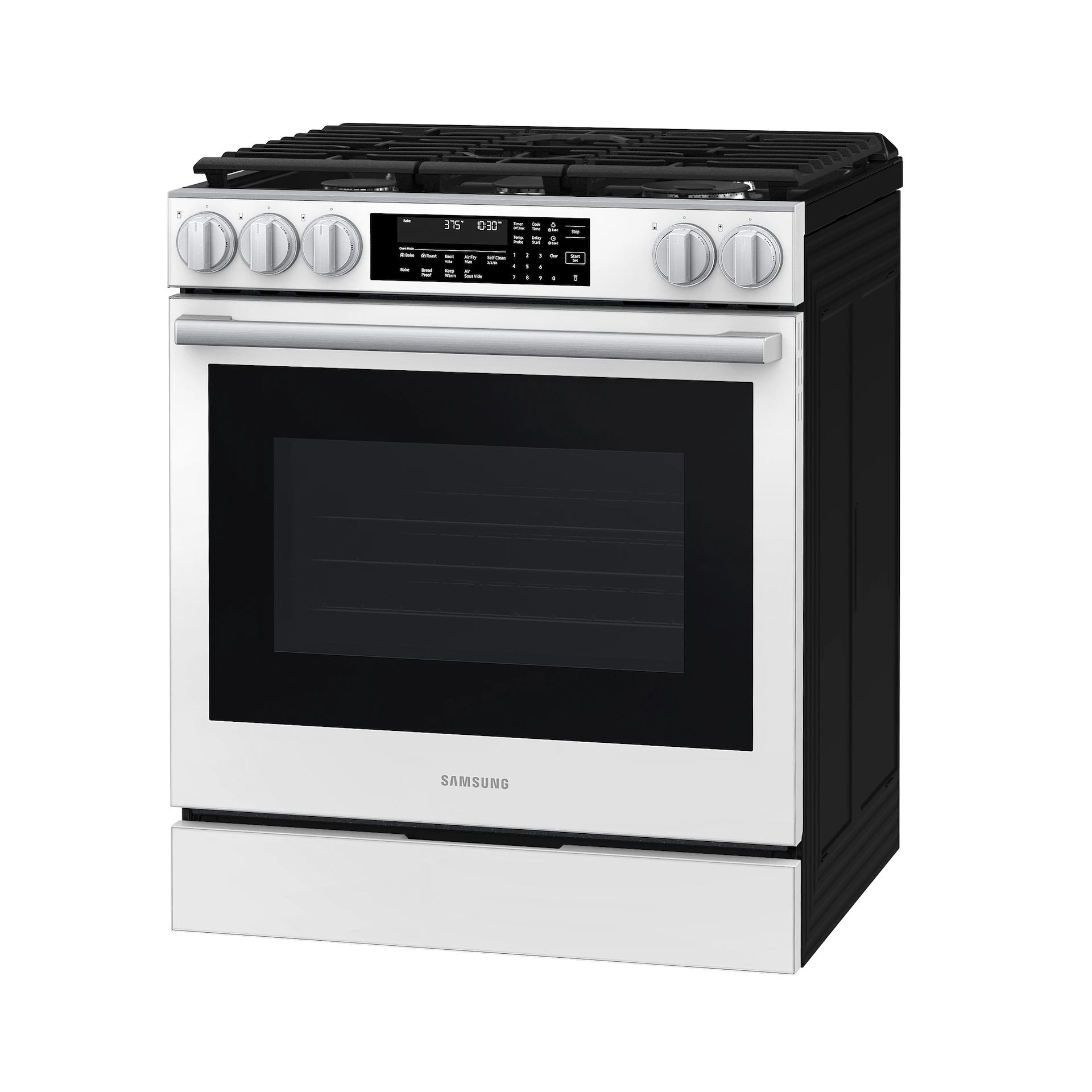 Bespoke Smart Slide-in Gas Range Pro Style Elite Design | Illuminated Knobs | Air Fry Max NSG90H60SWAA