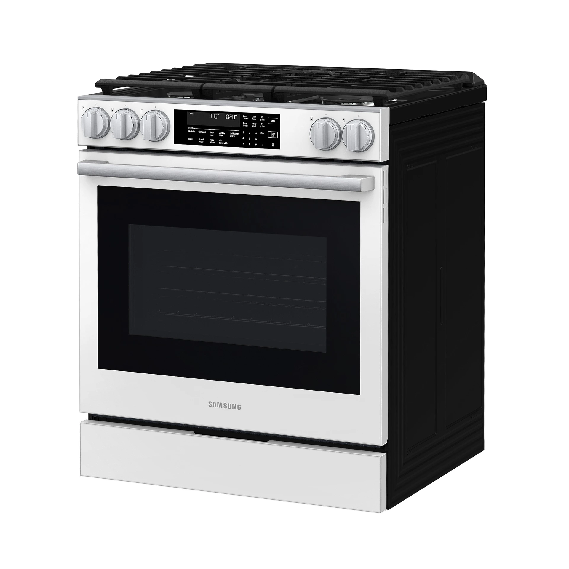Bespoke Smart Slide-in Gas Range Pro Style Elite Design | Illuminated Knobs | Air Fry Max NSG90H60SWAA