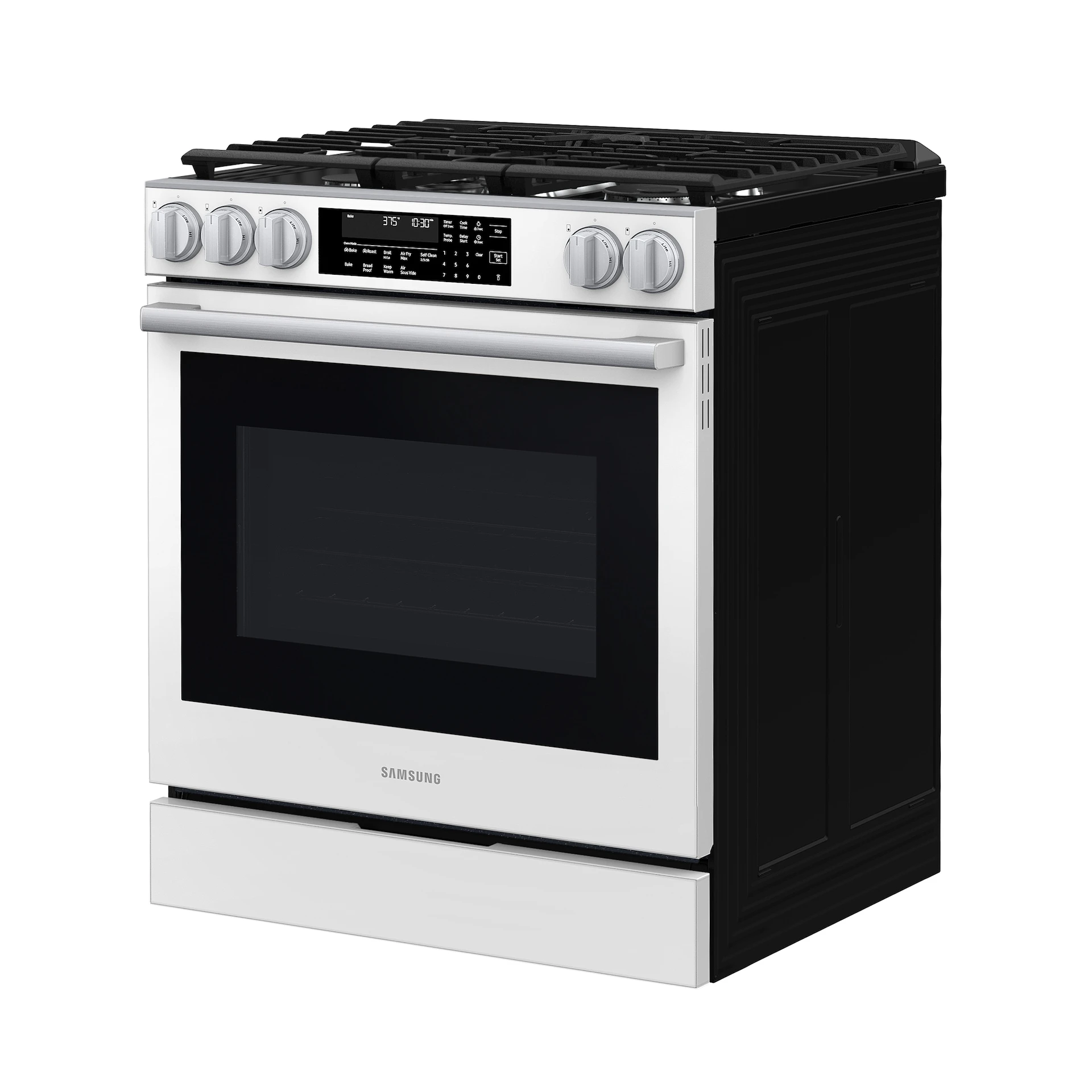 Bespoke Smart Slide-in Gas Range Pro Style Elite Design | Illuminated Knobs | Air Fry Max NSG90H60SWAA