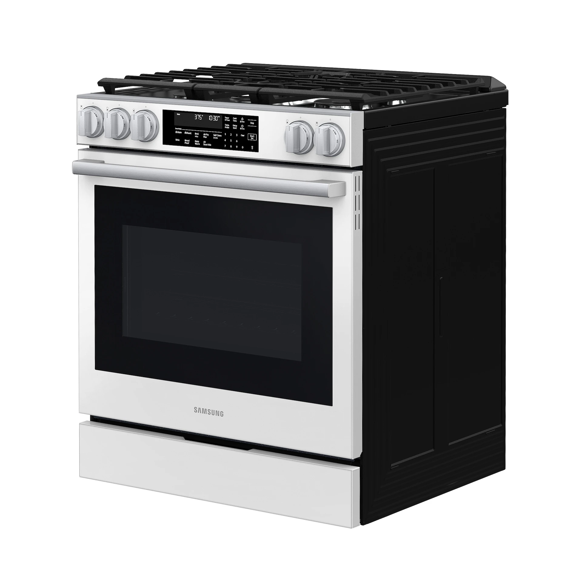 Bespoke Smart Slide-in Gas Range Pro Style Elite Design | Illuminated Knobs | Air Fry Max NSG90H60SWAA