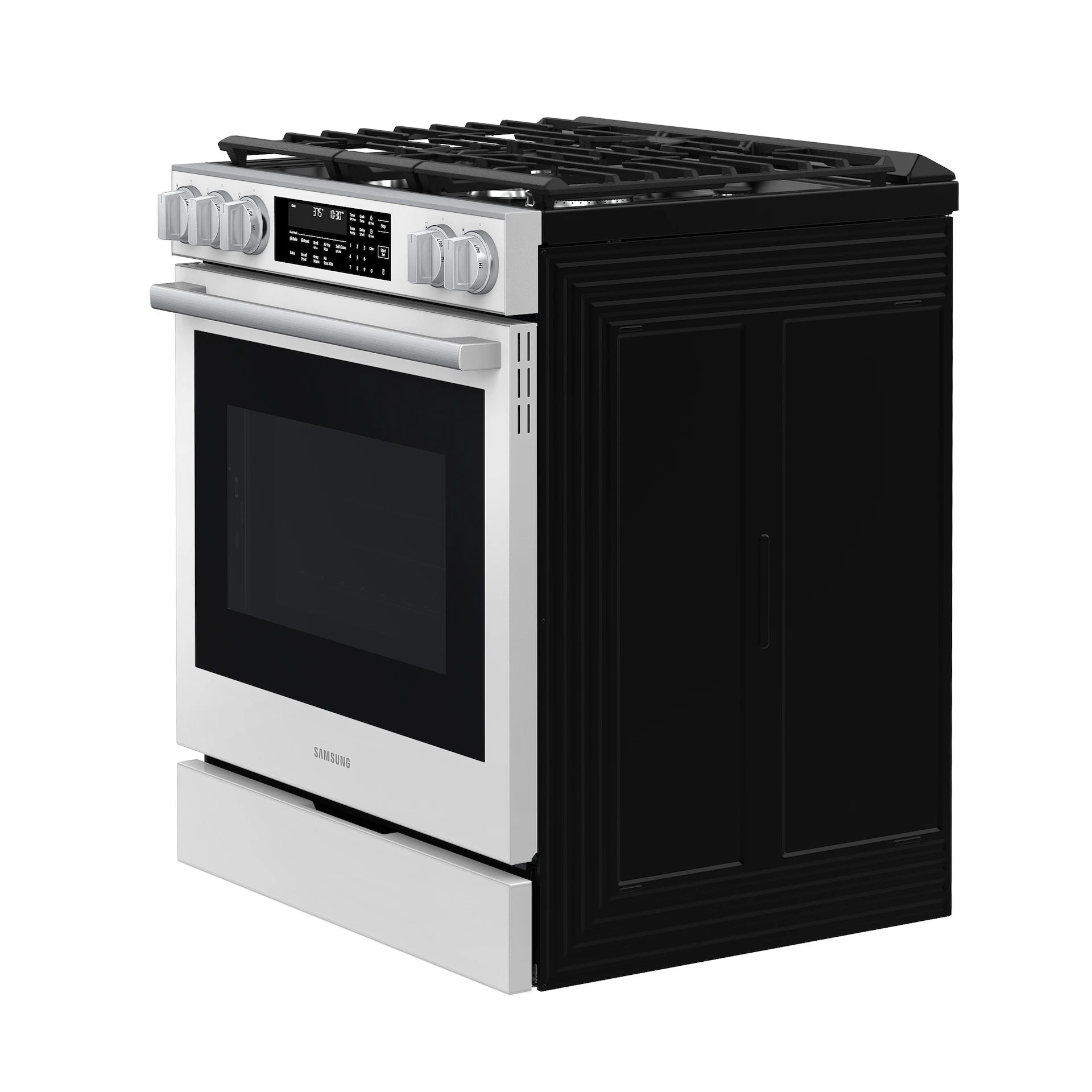 Bespoke Smart Slide-in Gas Range Pro Style Elite Design | Illuminated Knobs | Air Fry Max NSG90H60SWAA