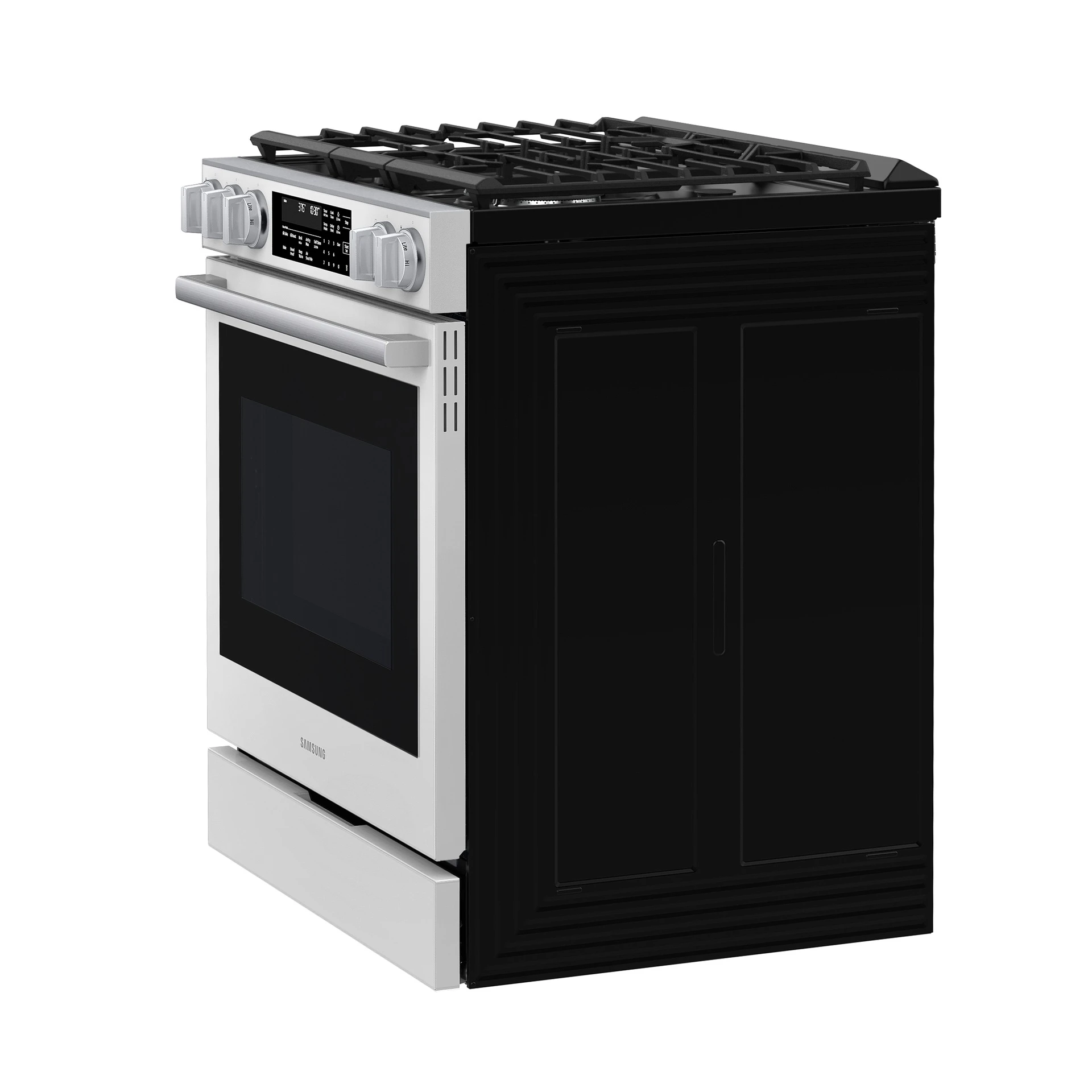 Bespoke Smart Slide-in Gas Range Pro Style Elite Design | Illuminated Knobs | Air Fry Max NSG90H60SWAA