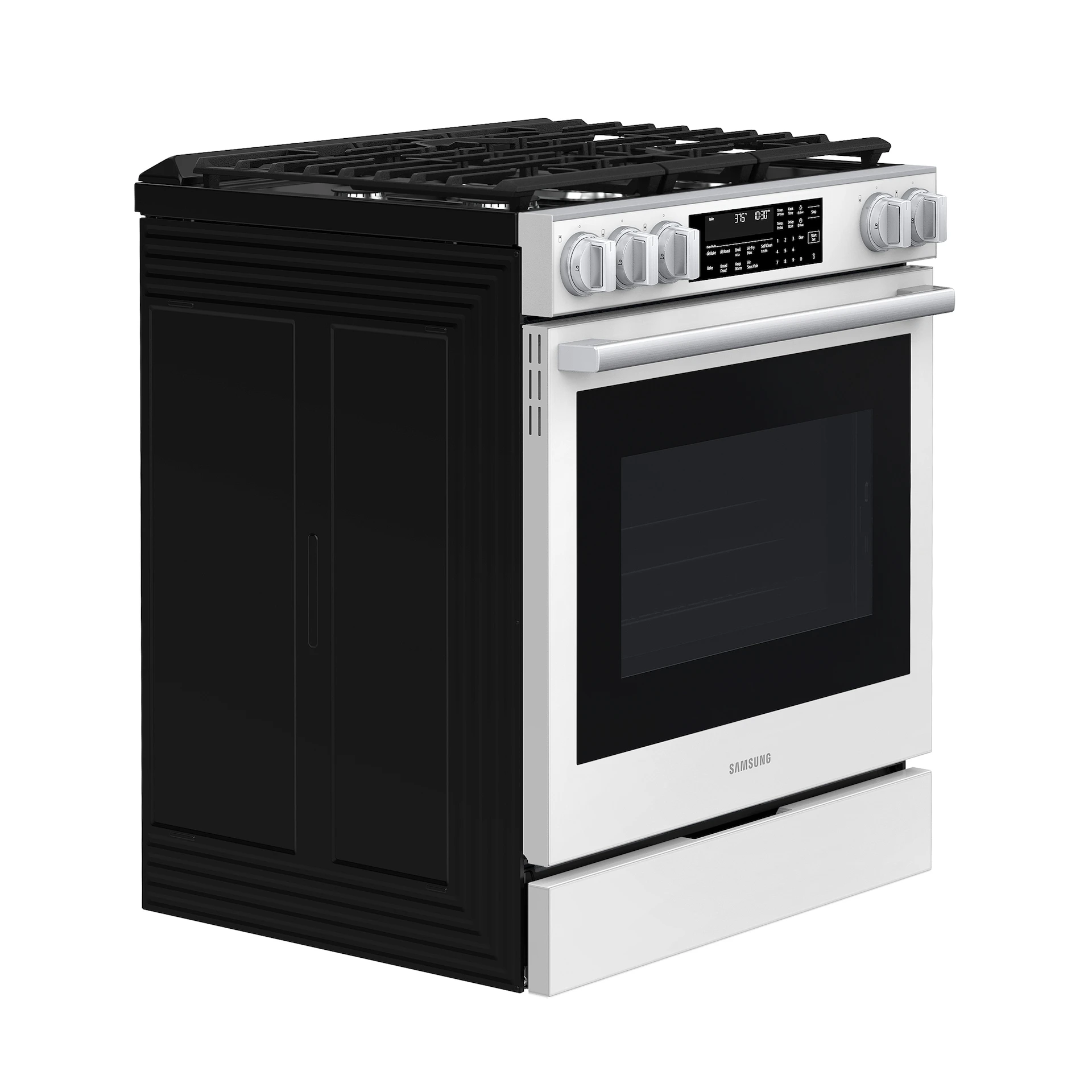 Bespoke Smart Slide-in Gas Range Pro Style Elite Design | Illuminated Knobs | Air Fry Max NSG90H60SWAA